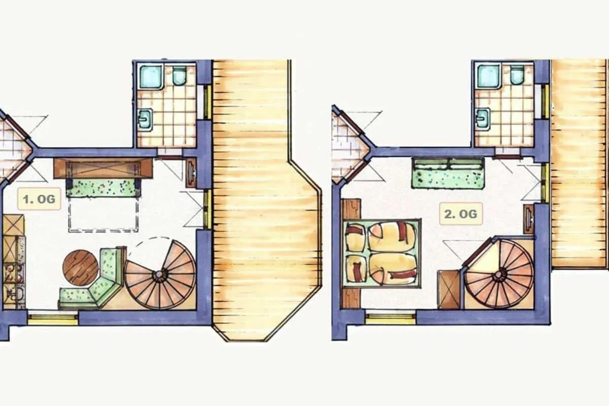 Floor plan in Gästehaus Gratz - inklusive Eintritt in die Alpentherme