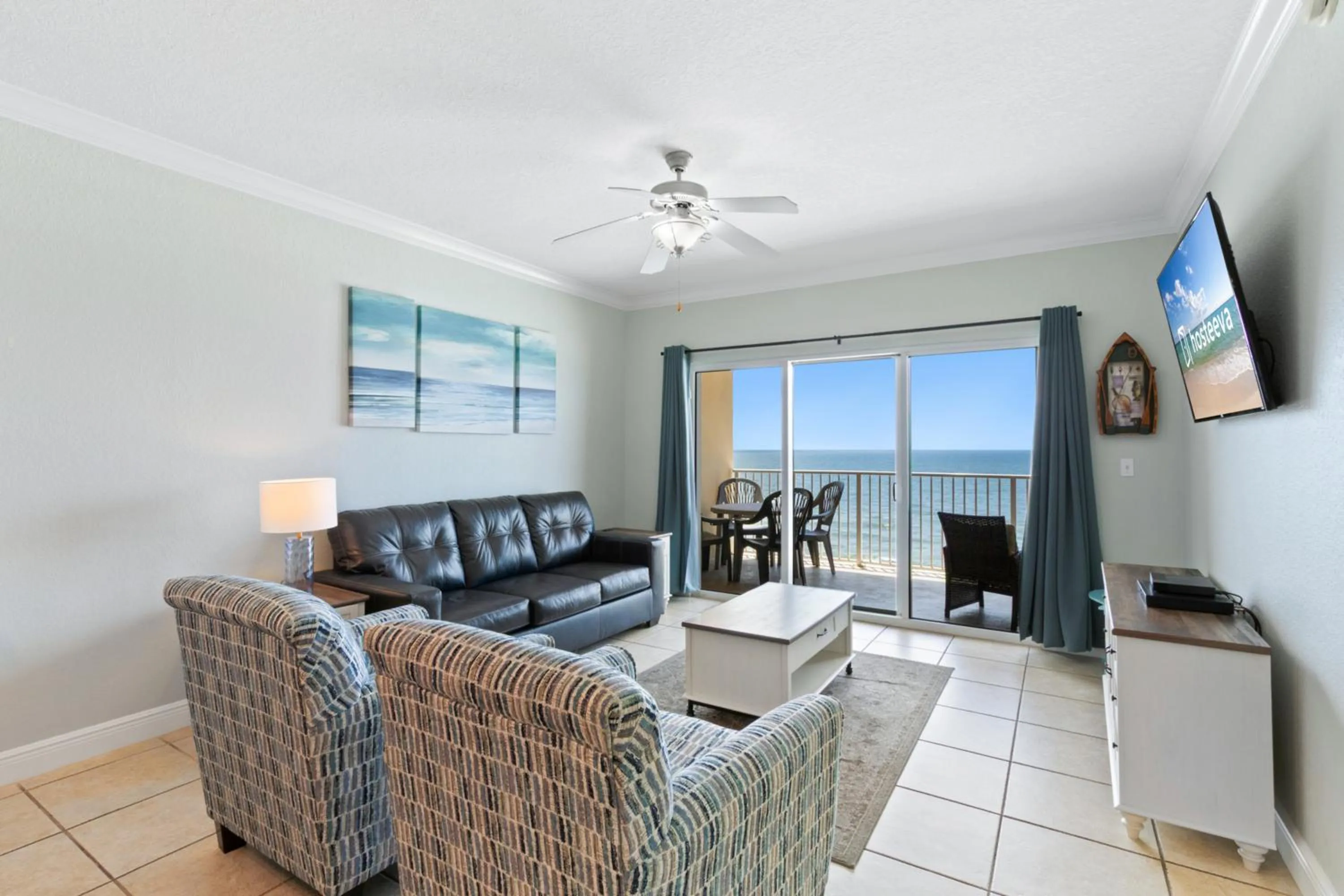 Living room in Crystal Shores West 202
