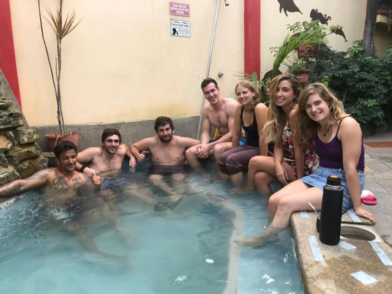 People in Dreamkapture Hostel close to the airport and bus terminal