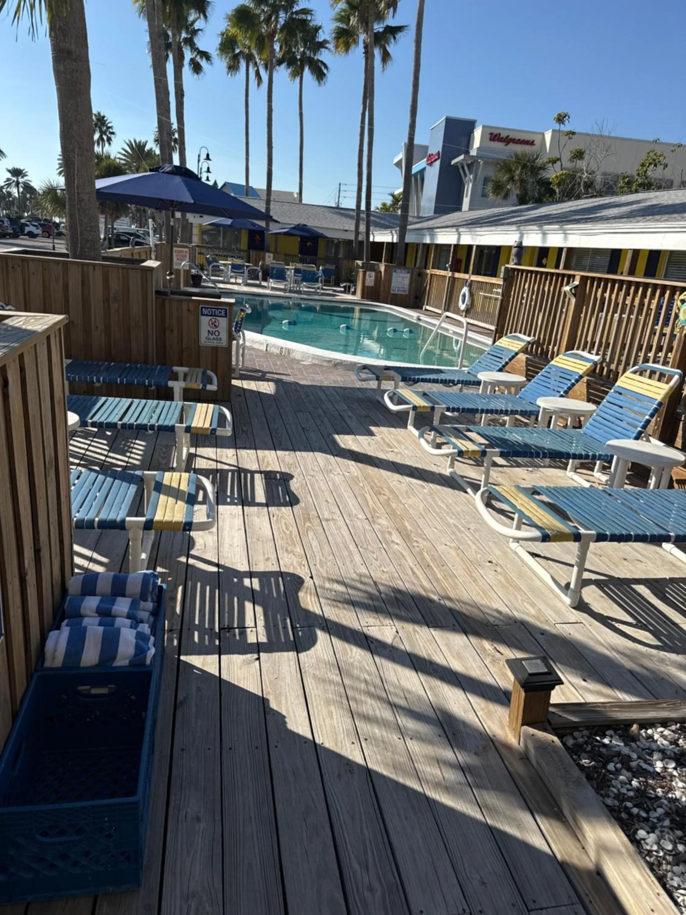 Pool view in Barefoot Bay Resort Motel