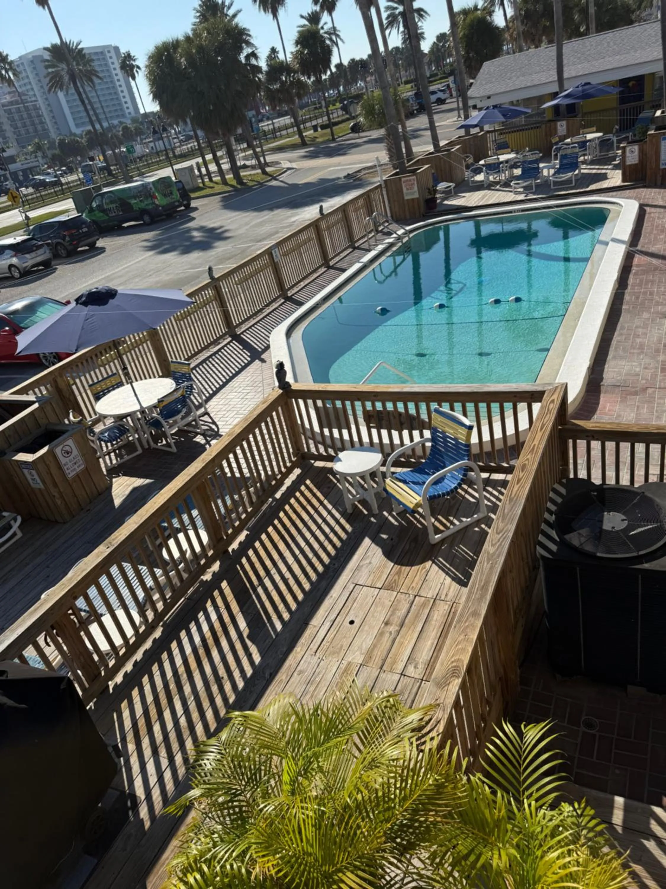 Pool view in Barefoot Bay Resort Motel