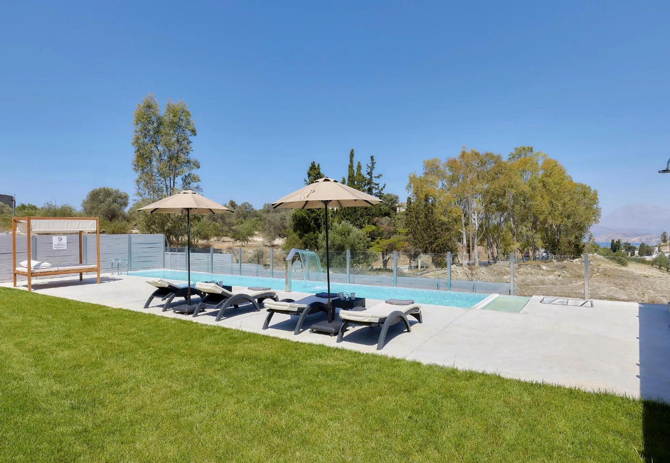 Garden view in Kouros n' Kori Villas