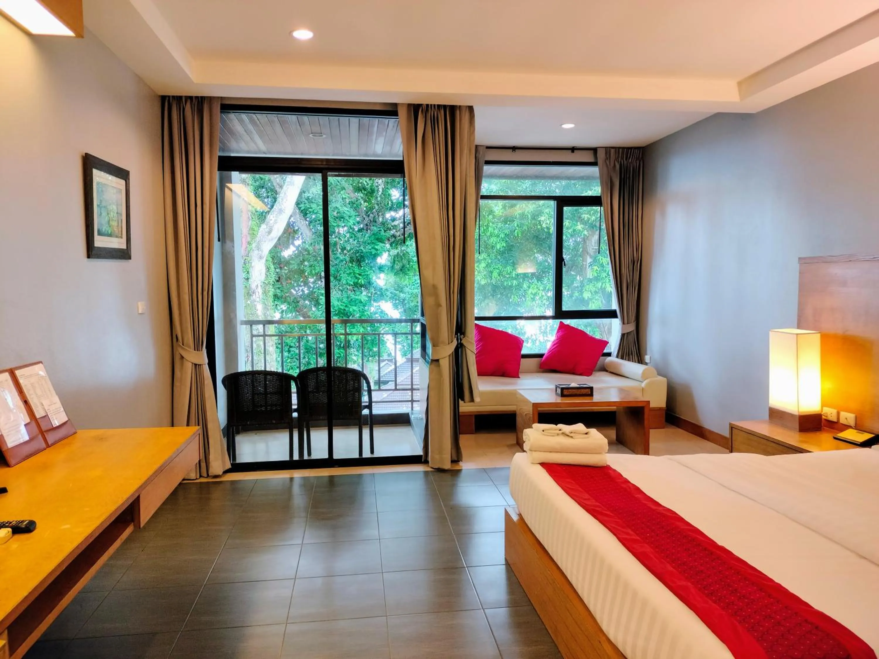 View (from property/room), Bed in Chang Buri Resort & Koh Chang Hillside