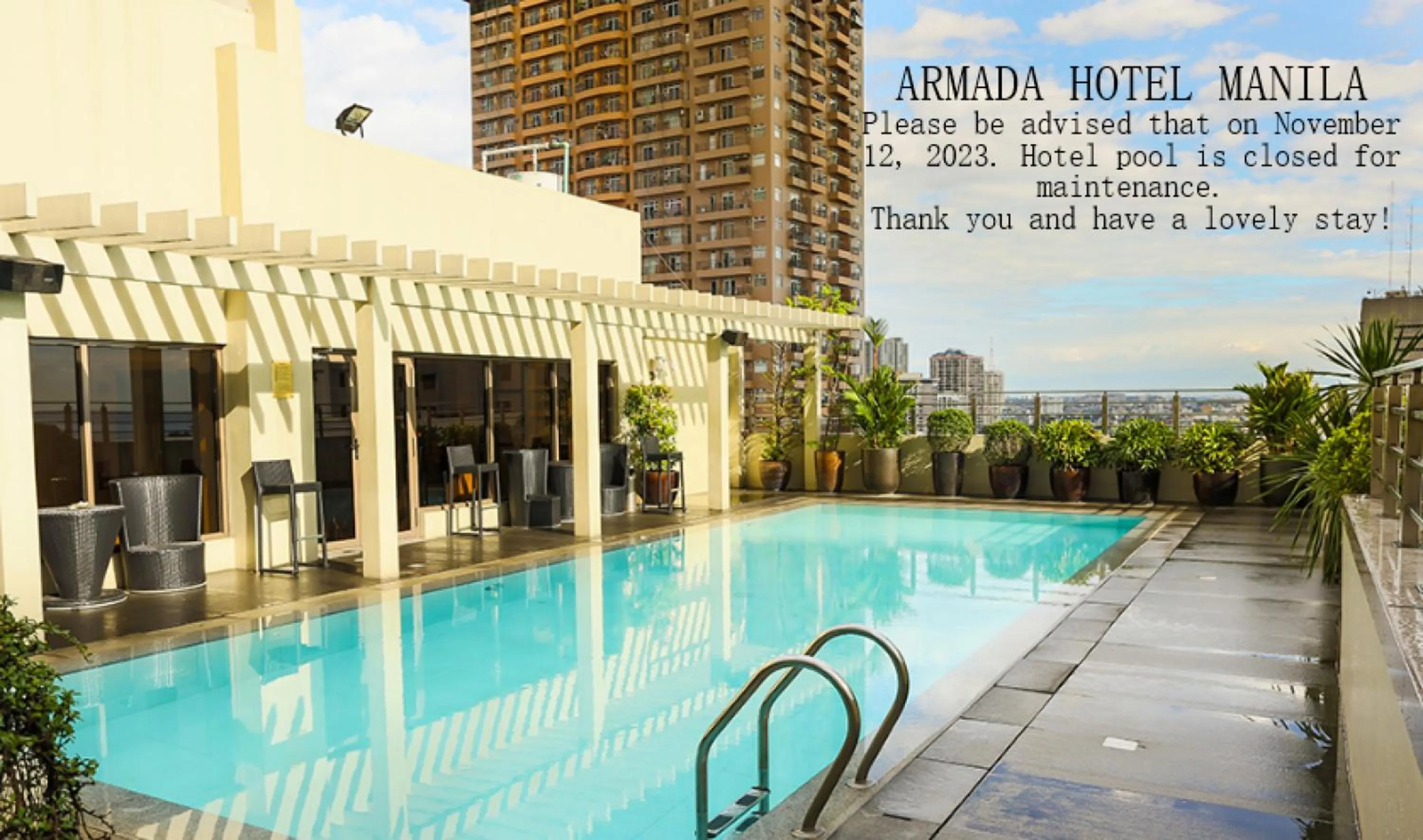 Swimming pool in Armada Hotel Manila