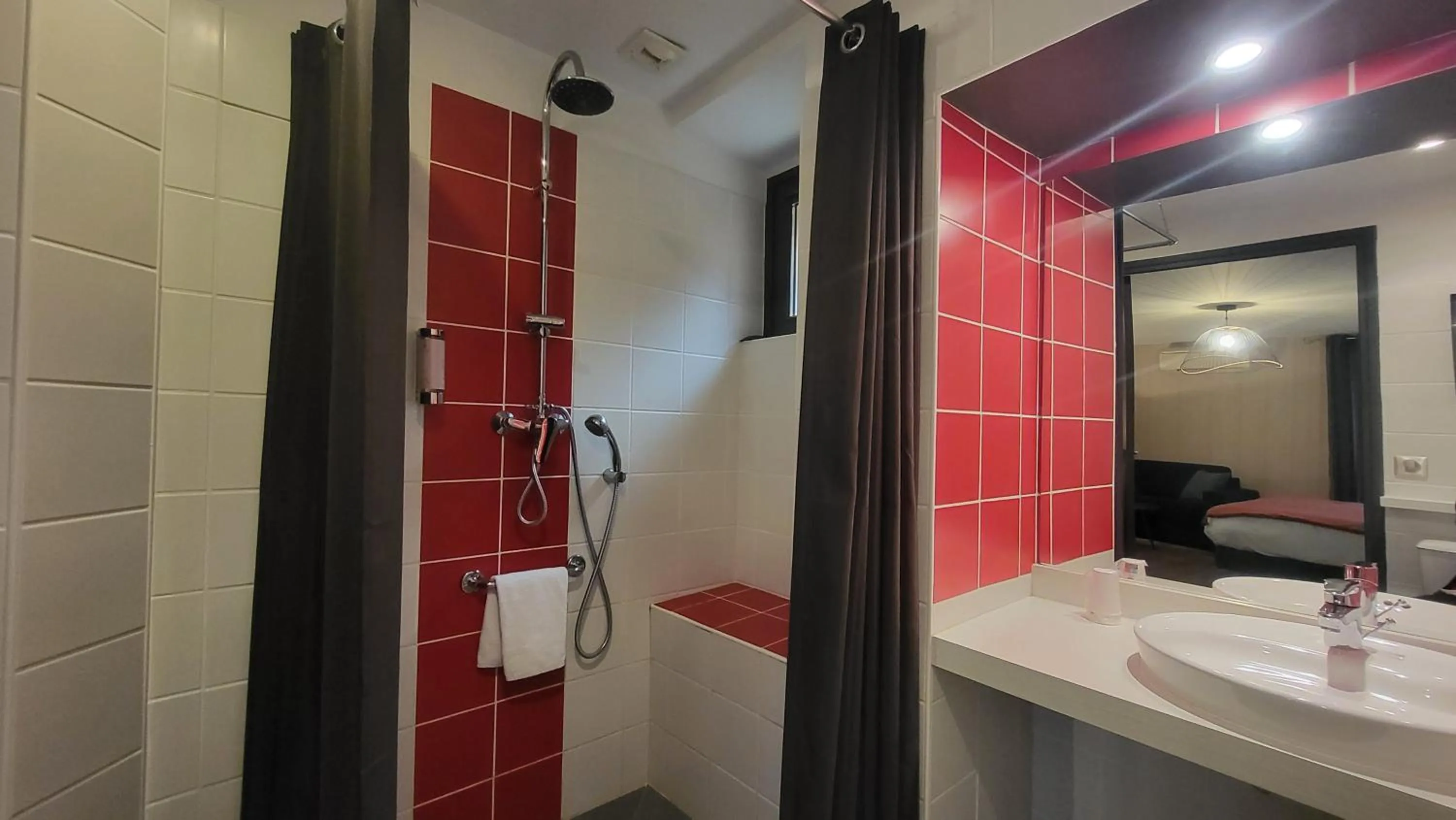 Shower in Hôtel Spa La Truite Dorée