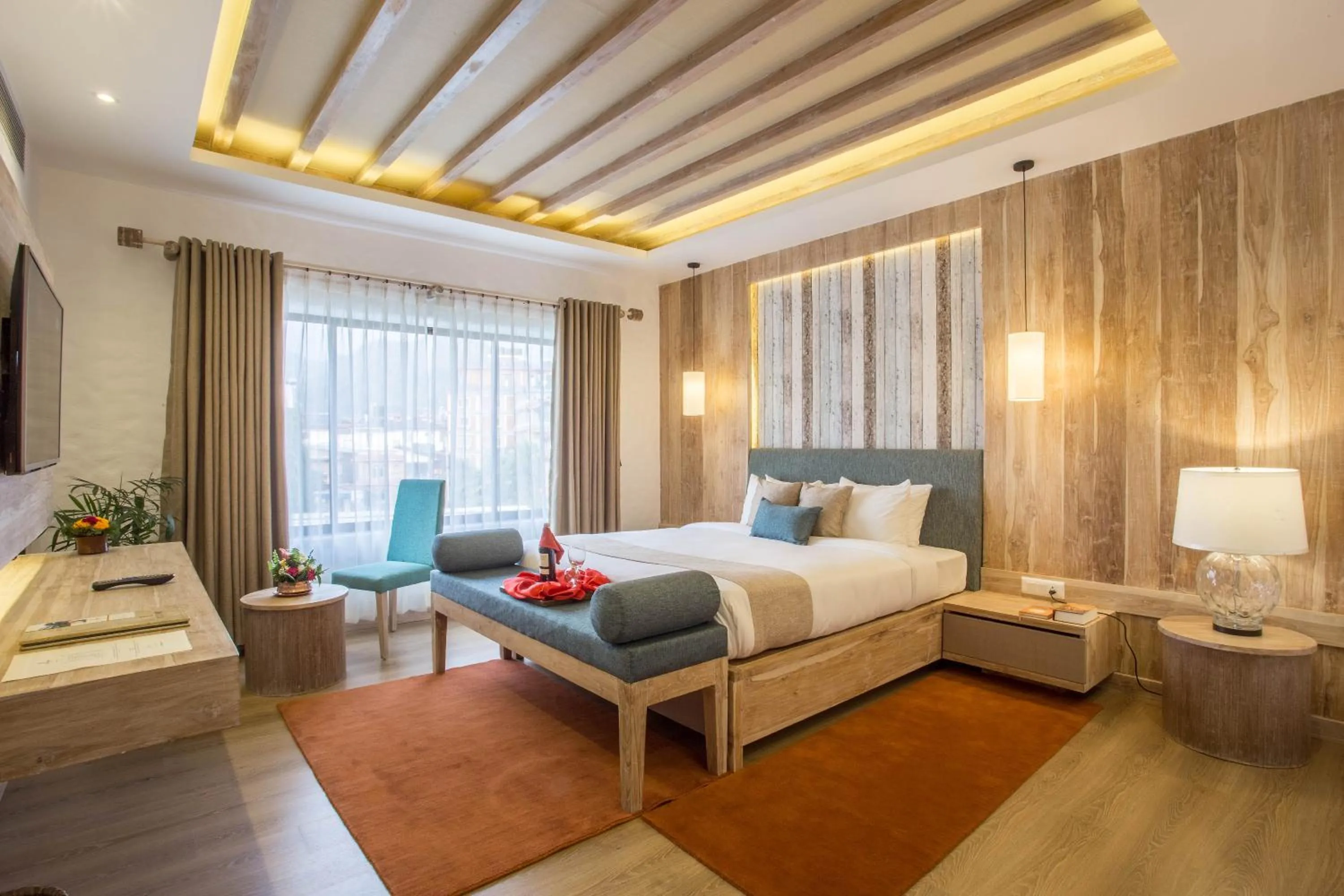 Bed in Hotel Barahi Pokhara