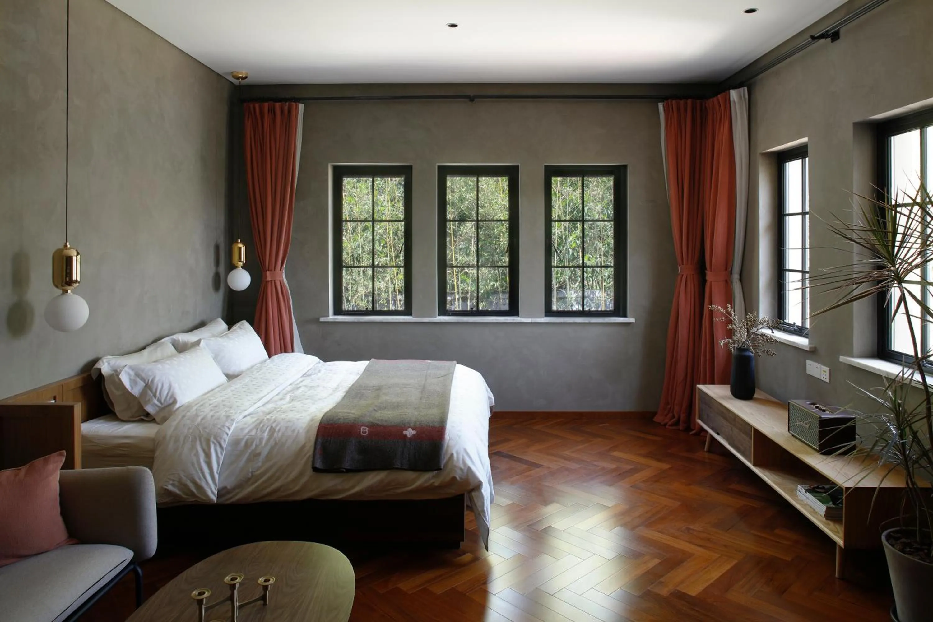 Bed in Mogan Mountain Fangu Boutique Villa