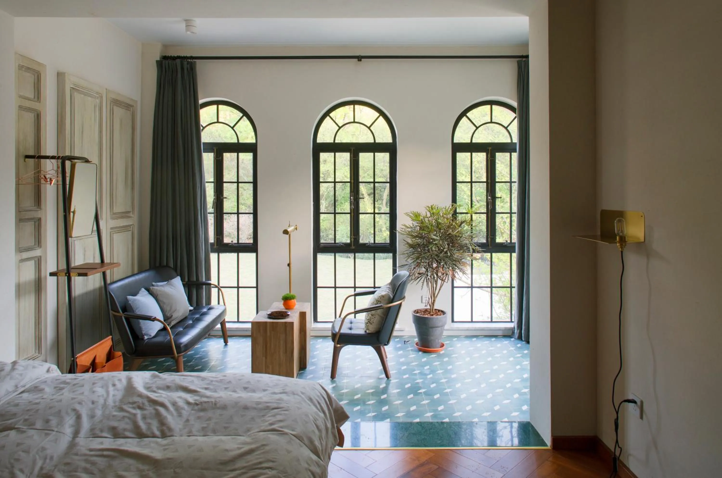 Living room, Bed in Mogan Mountain Fangu Boutique Villa