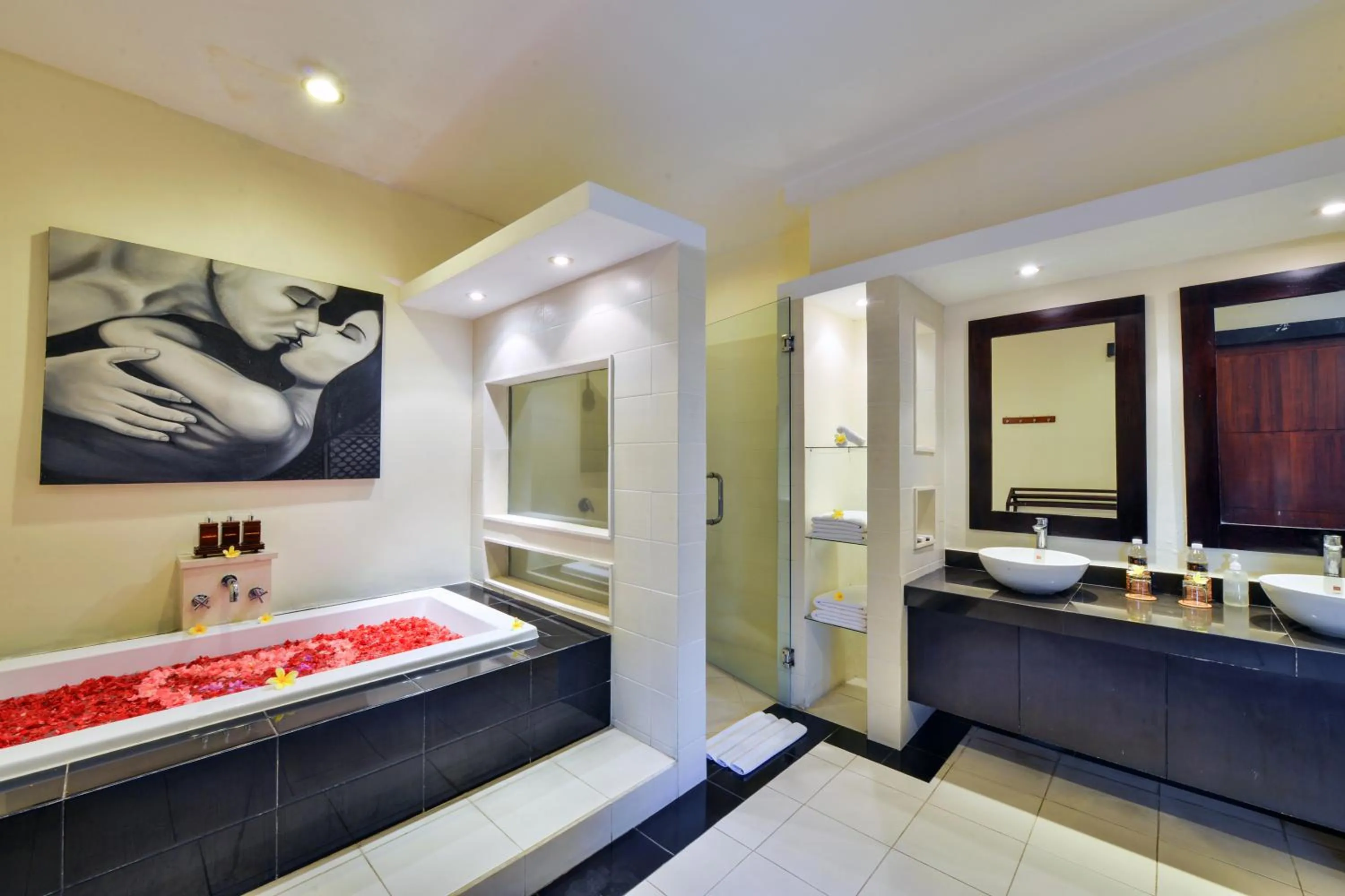Bathroom, Bed in The Yubi Boutique Villas Seminyak