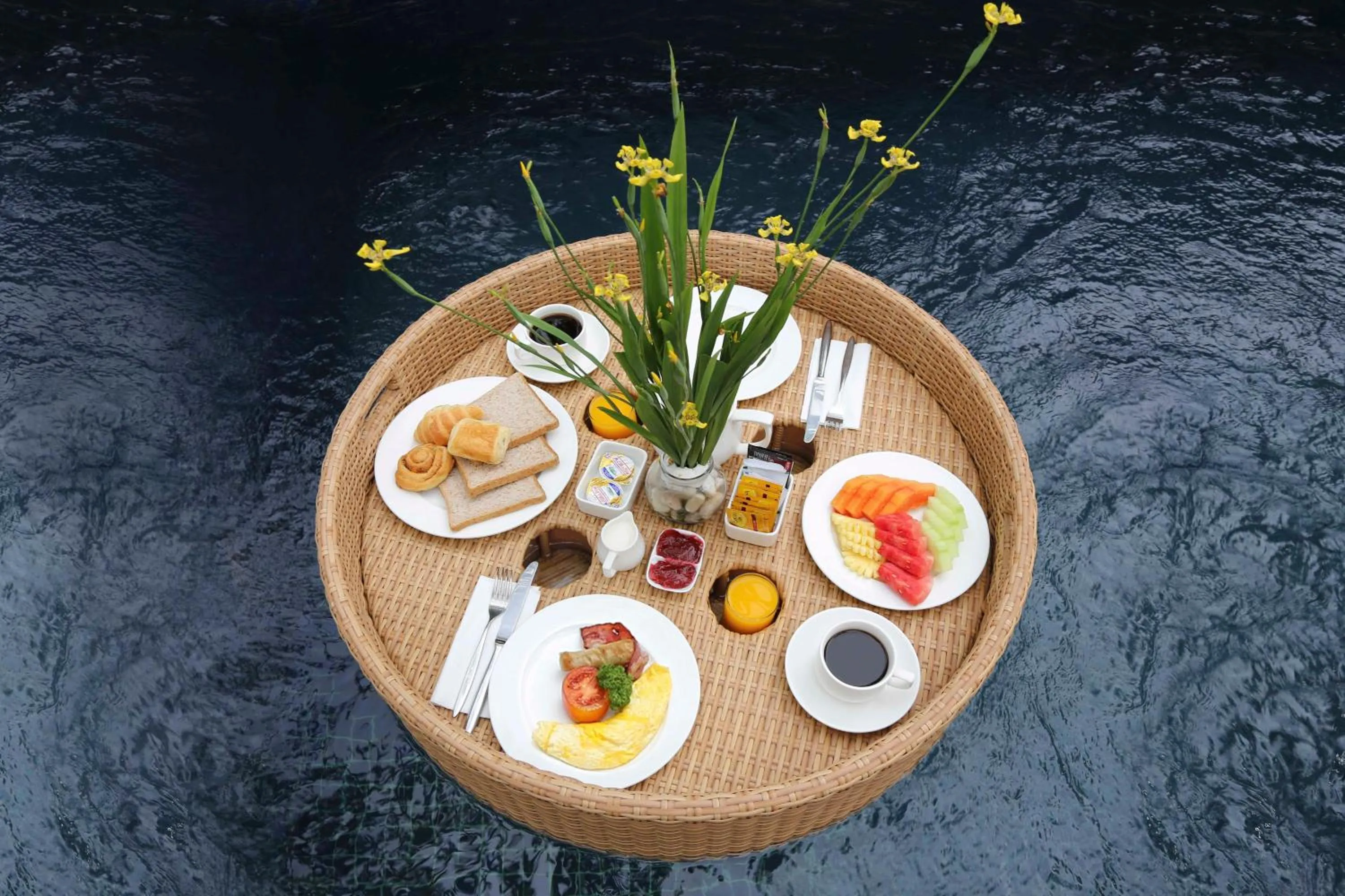 Continental breakfast in The Yubi Boutique Villas Seminyak