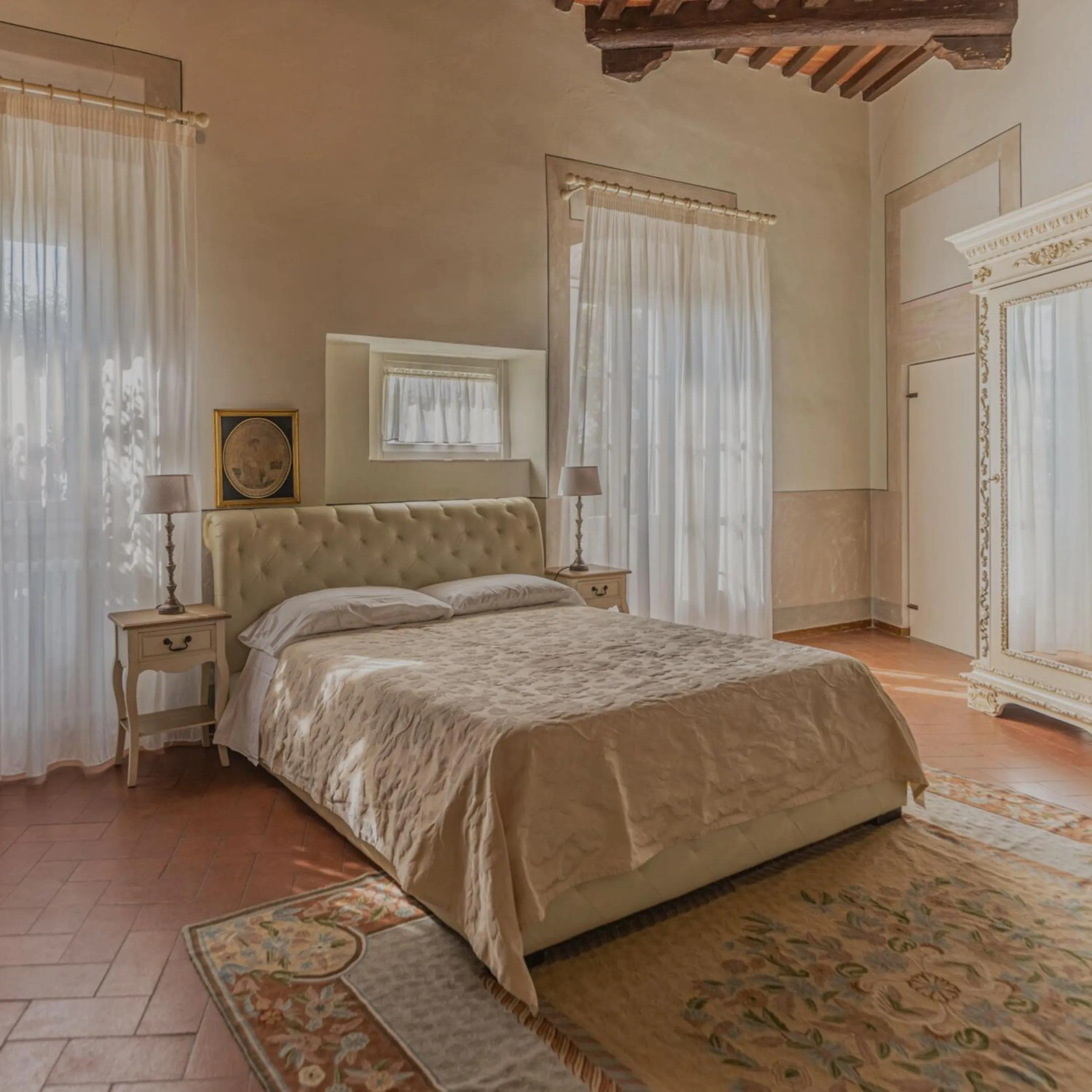 Bed in Hotel Villa Sermolli