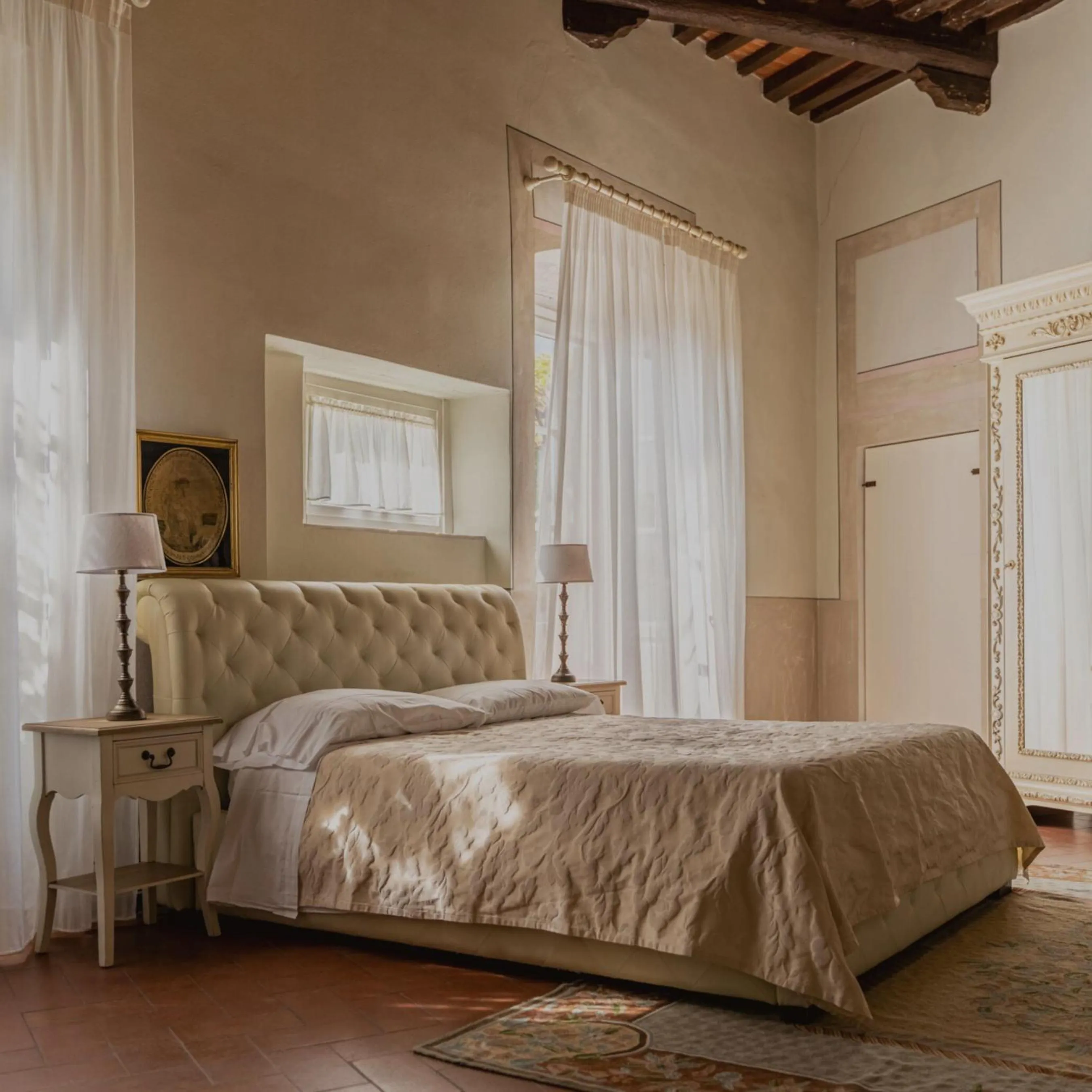 Bed in Hotel Villa Sermolli