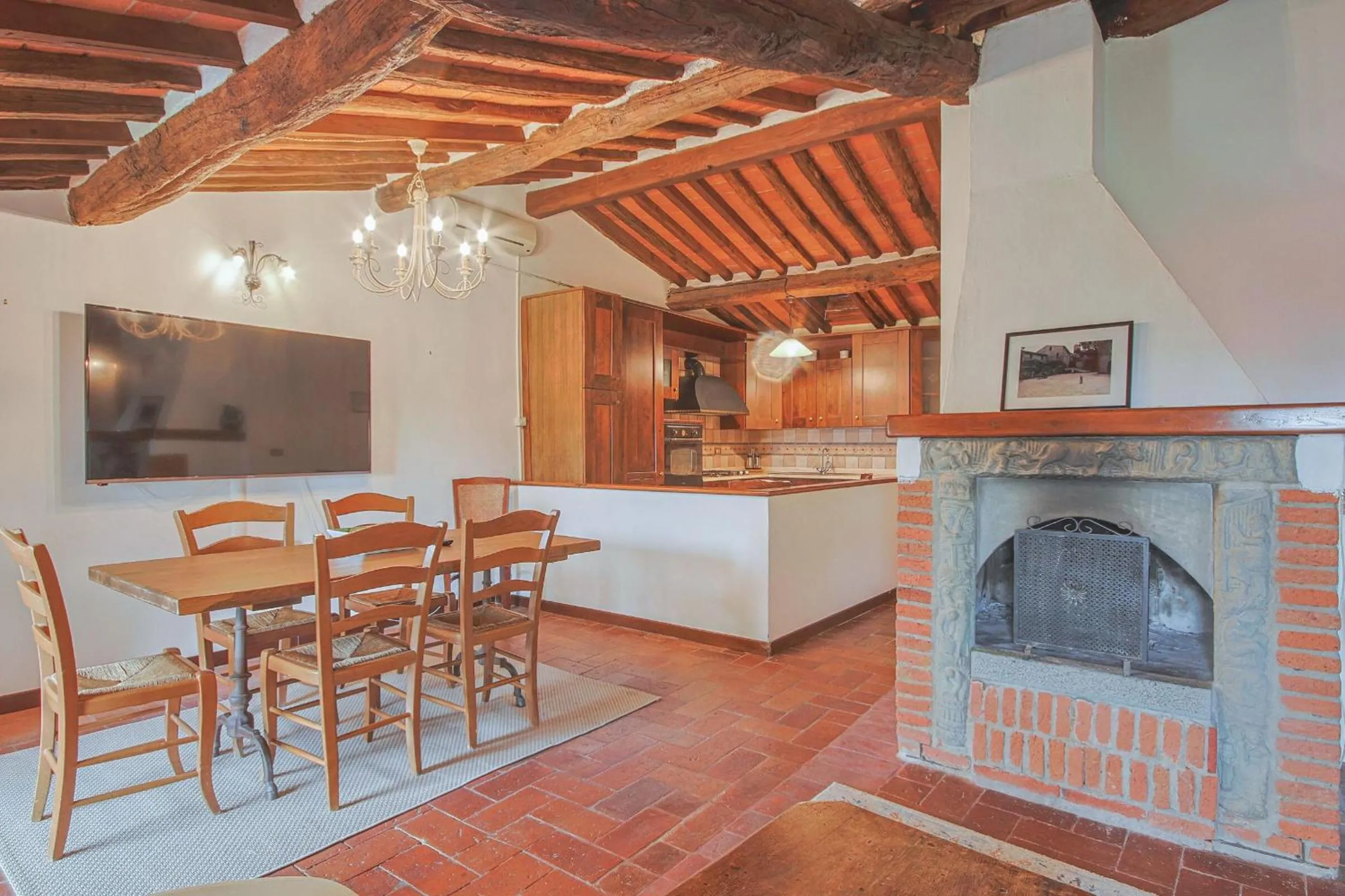 Kitchen or kitchenette in Hotel Villa Sermolli