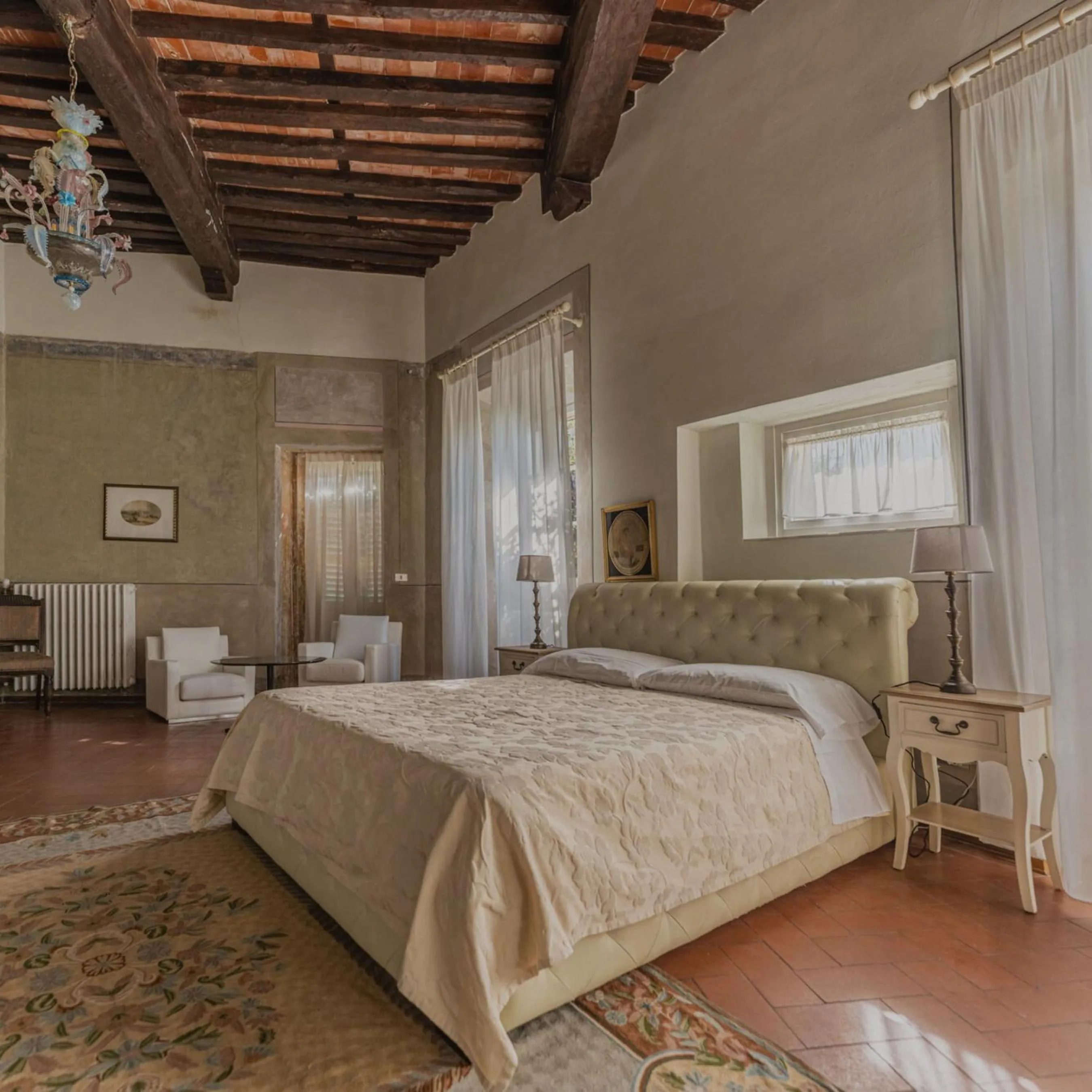 Bed in Hotel Villa Sermolli