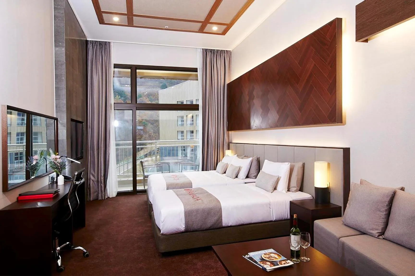 Photo of the whole room, Bed in Ramada Hotel & Suite by Wyndham Gangwon Pyeongchang