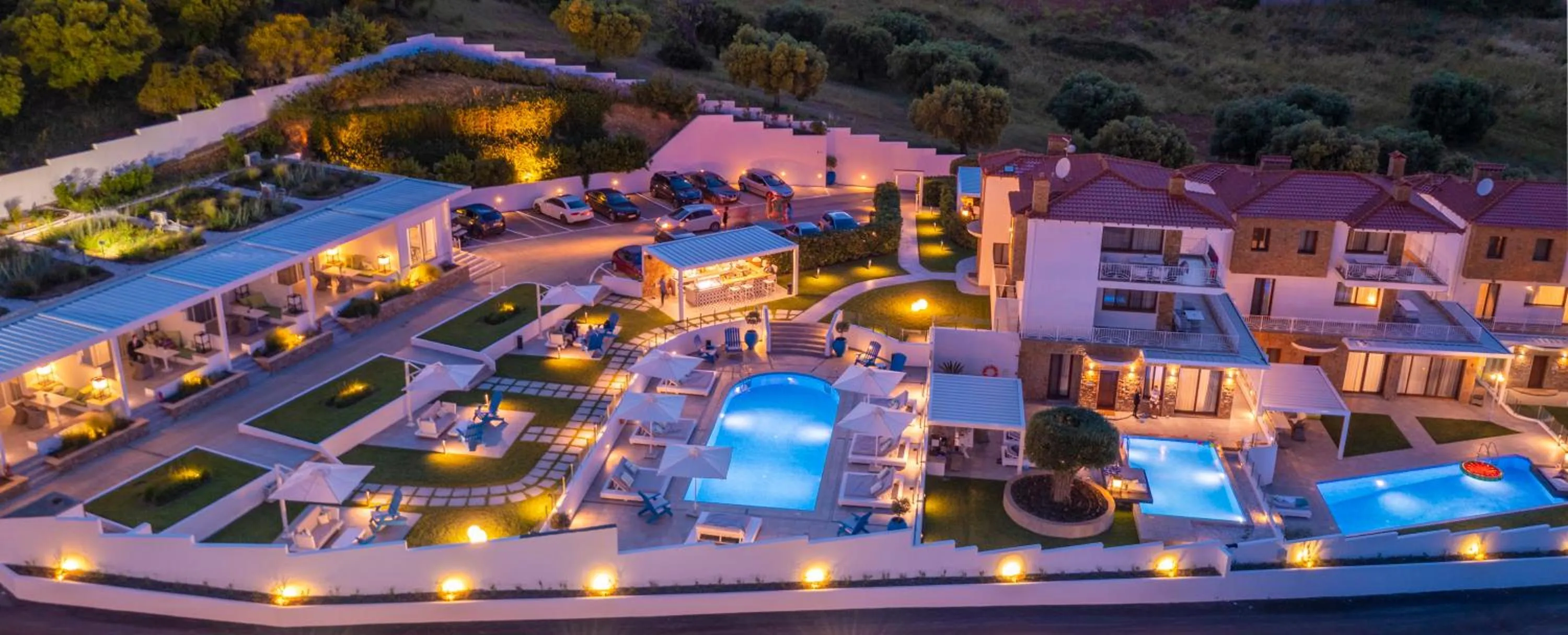 Bird's eye view in Villa D'Oro - Luxury Villas & Suites