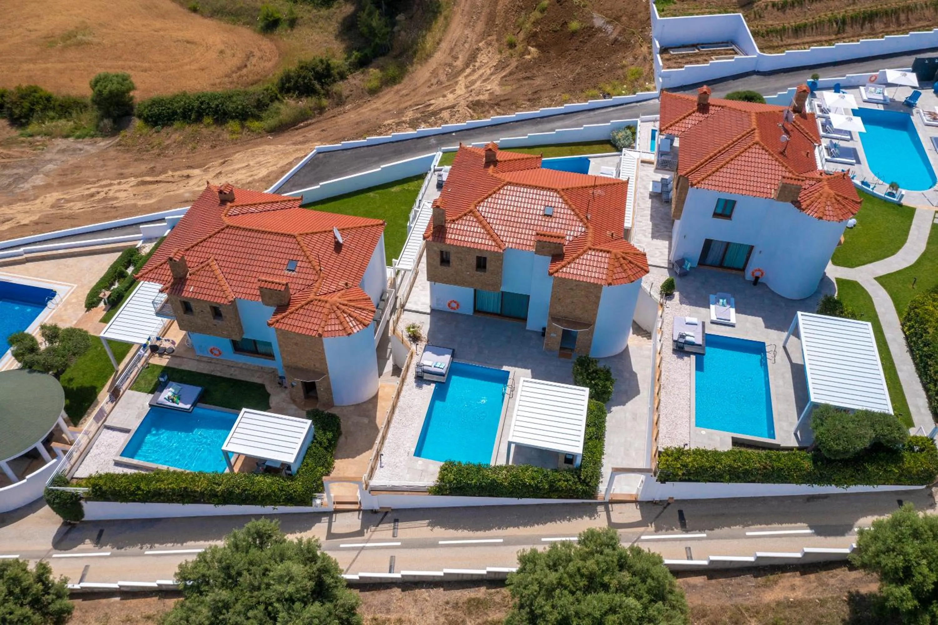 Bird's eye view in Villa D'Oro - Luxury Villas & Suites