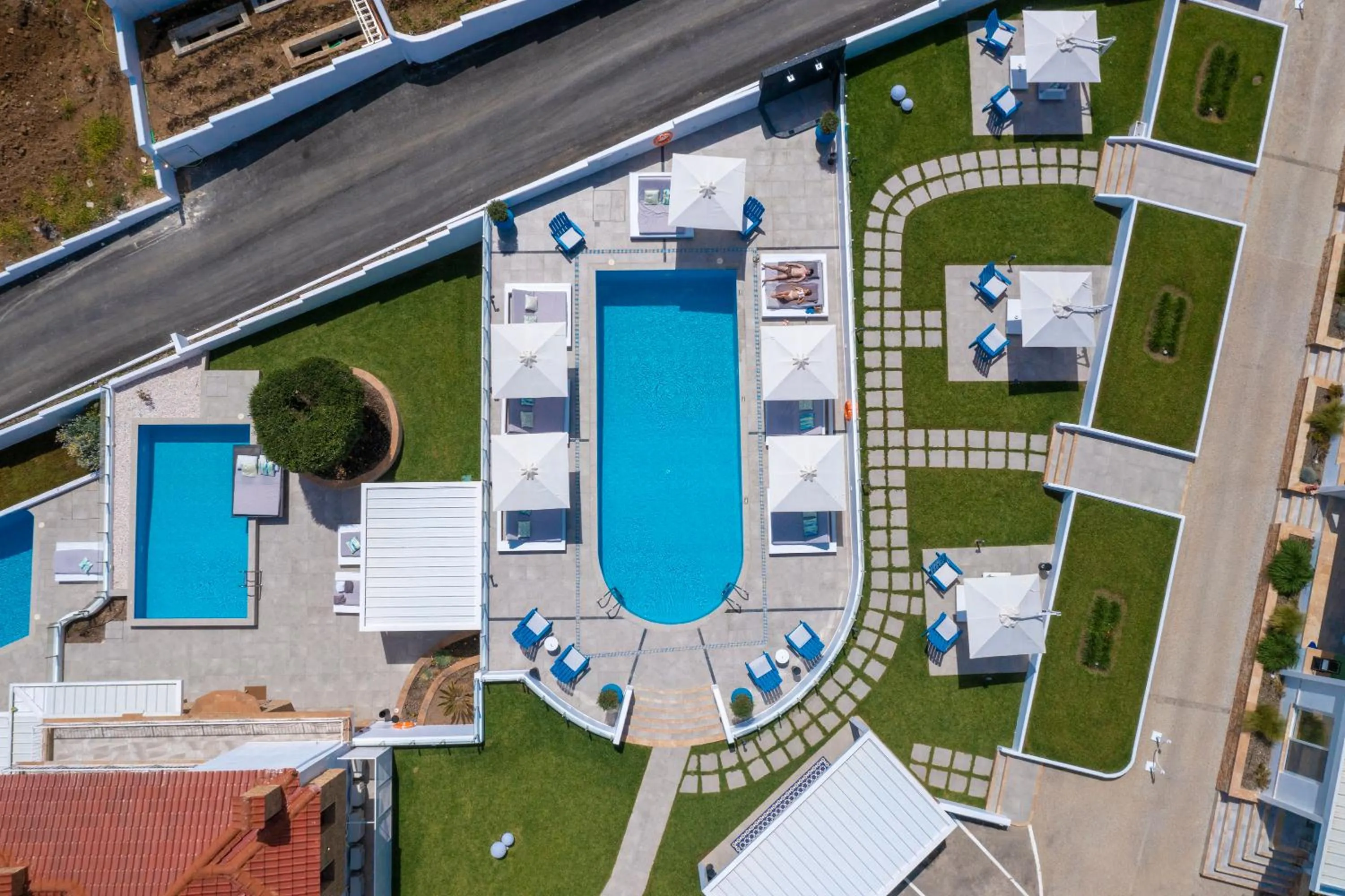 Bird's eye view in Villa D'Oro - Luxury Villas & Suites