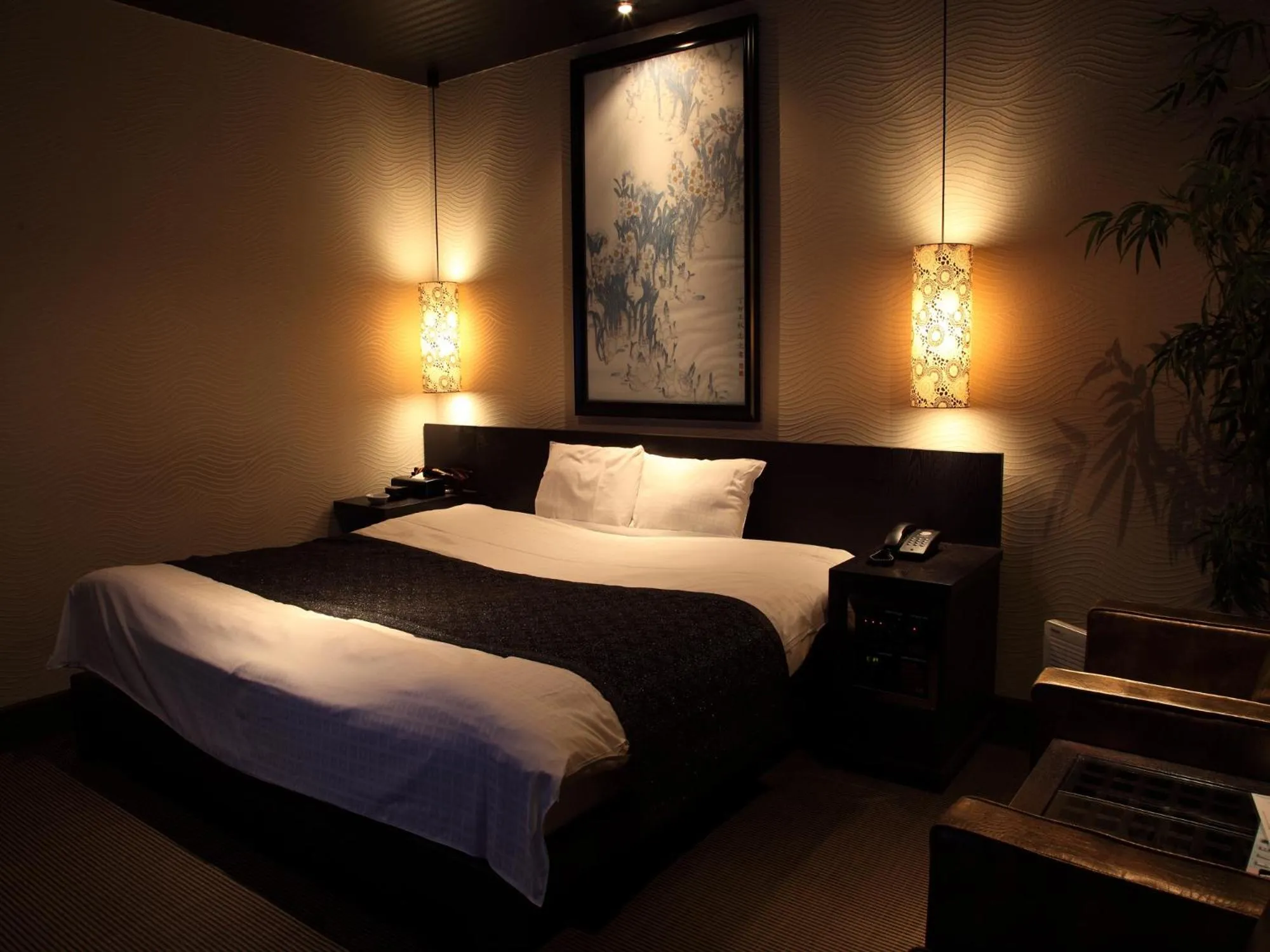 Bed in Hotel Cuna Kyoto Love Hotel