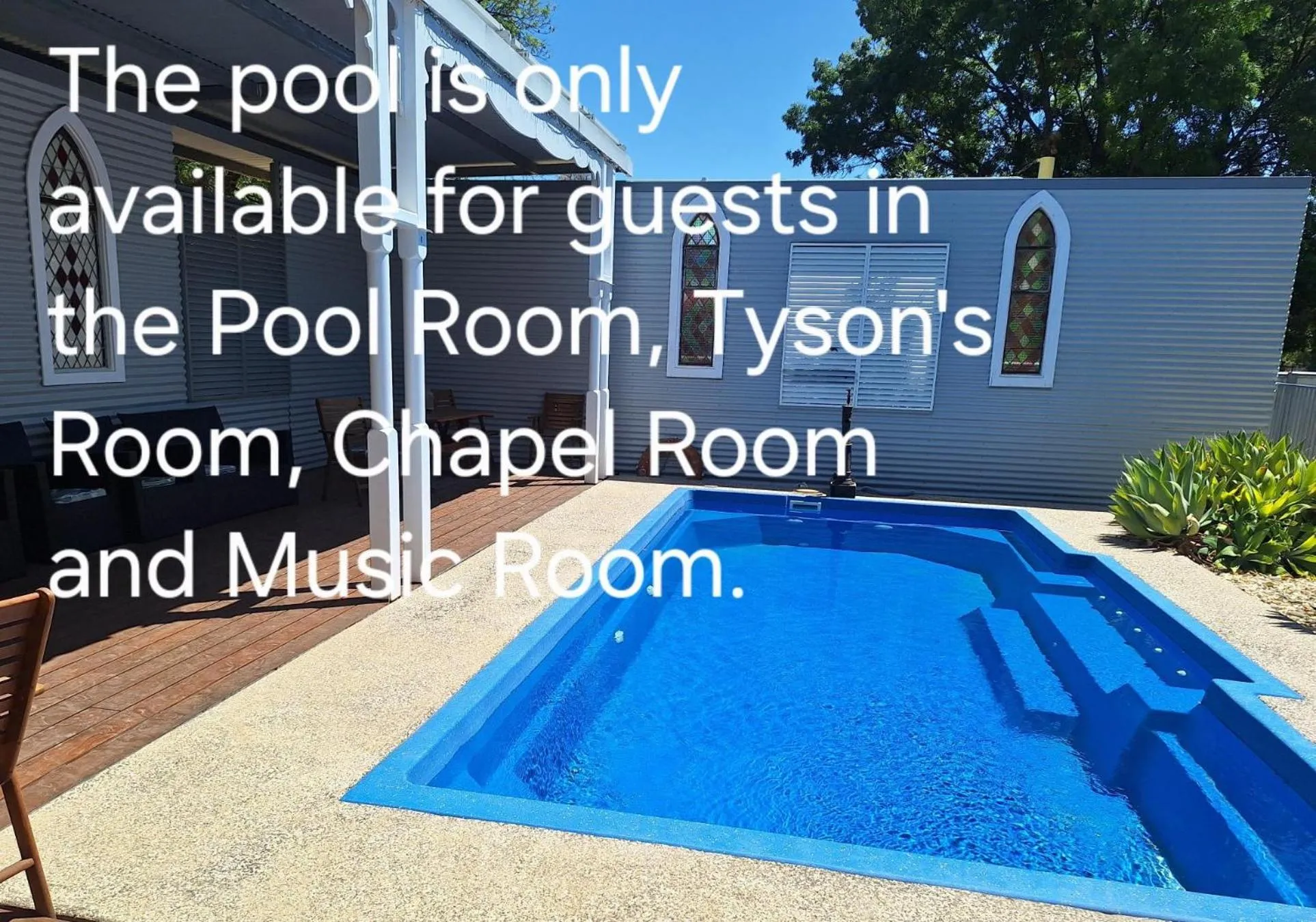 Pool view in The Convent Boutique Accommodation plus Short Stay Holiday Homes
