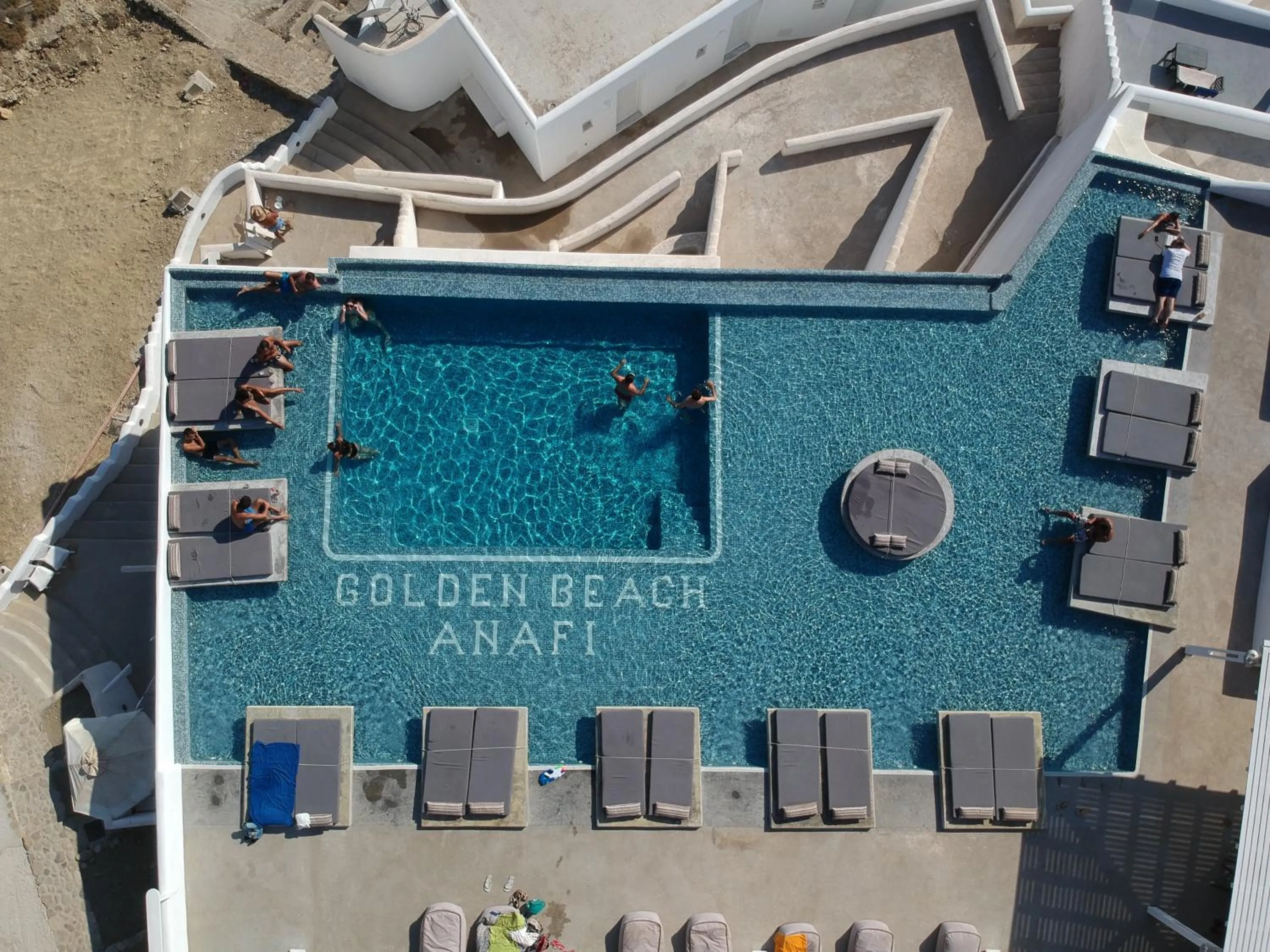 Bird's eye view in Golden Beach Resort Anafi
