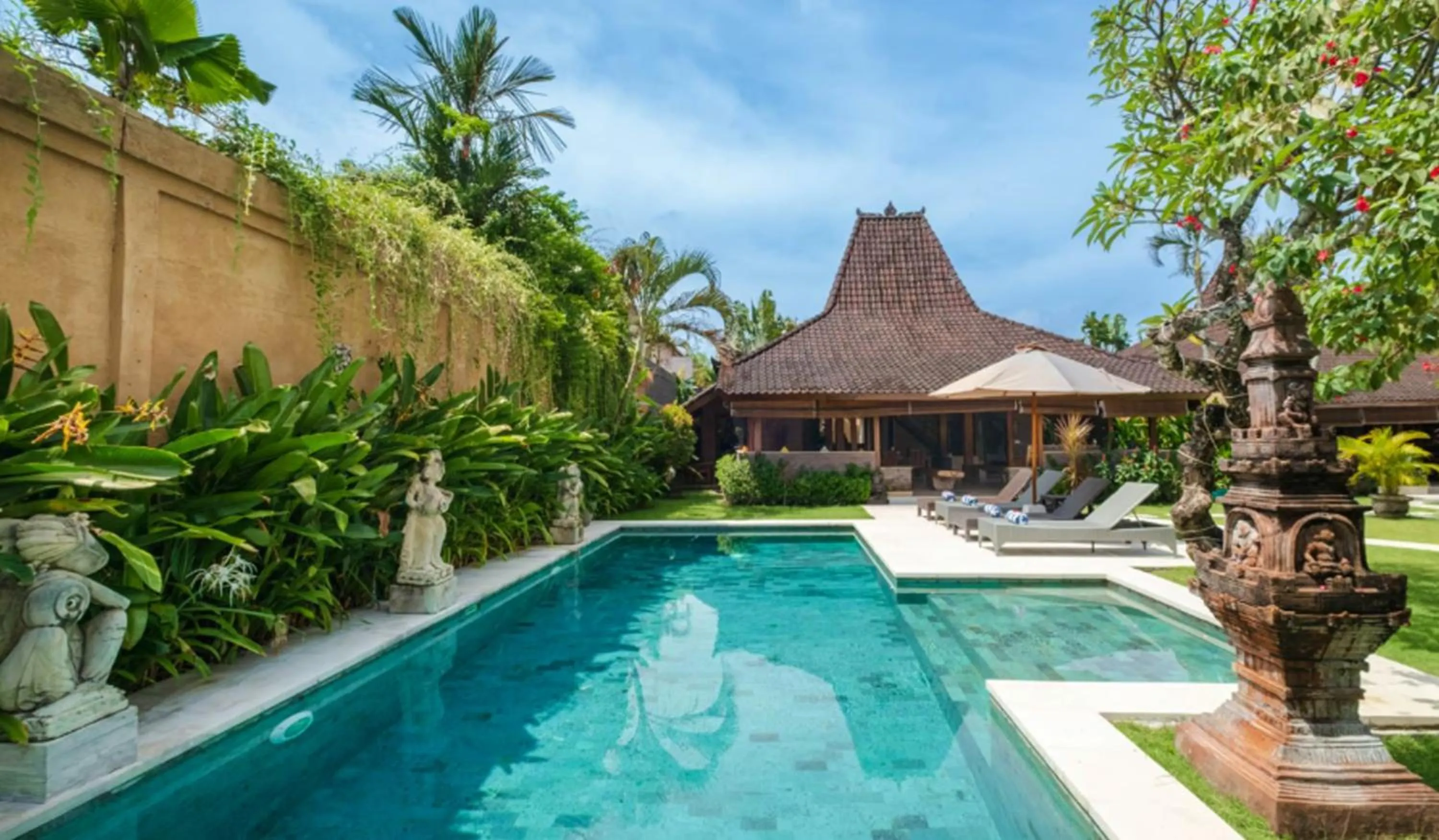 Pool view in Bali Dyana Villas