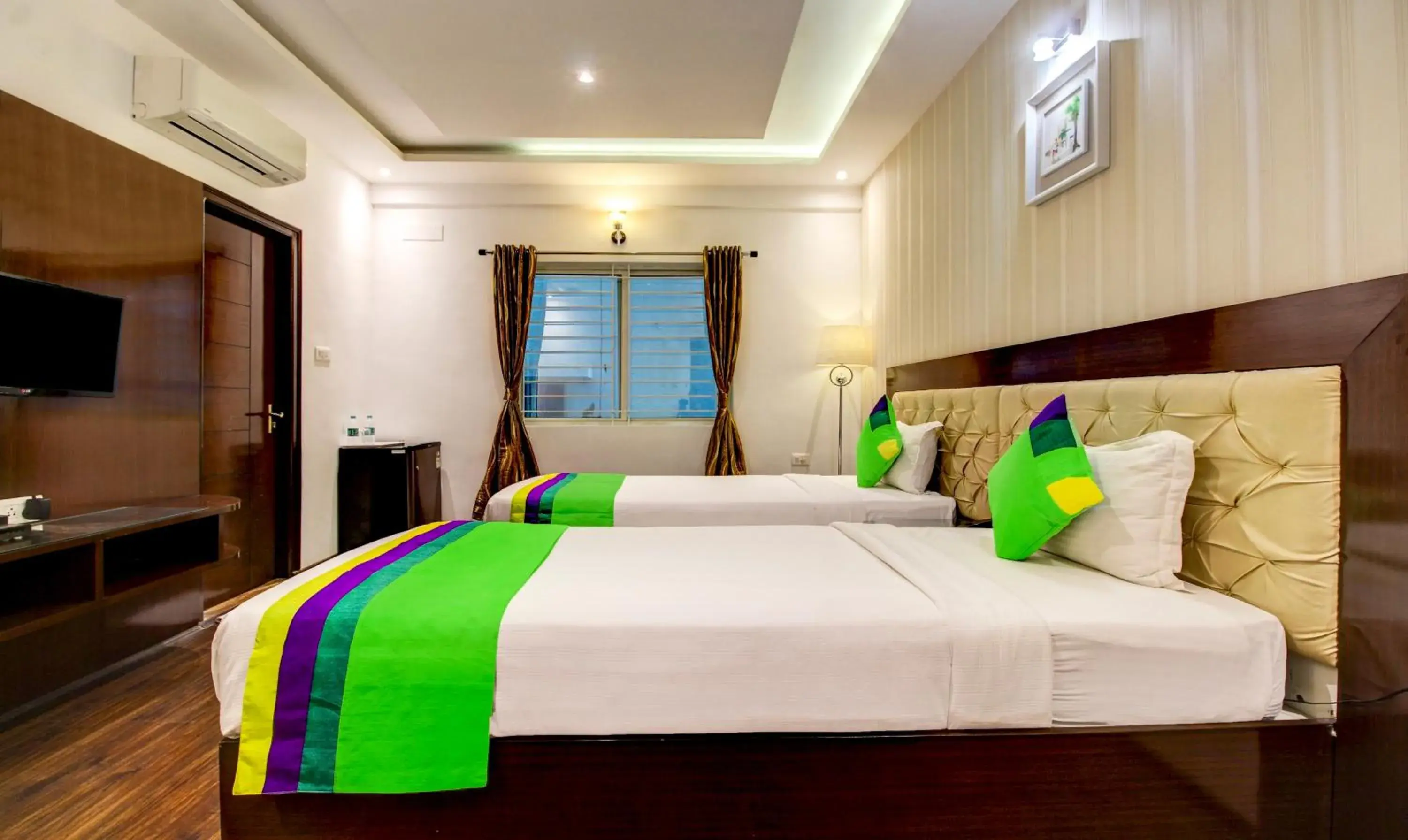 Bedroom, Bed in Treebo The Sai Leela Suites Bedroom, Bed in Treebo The Sai Leela Suites