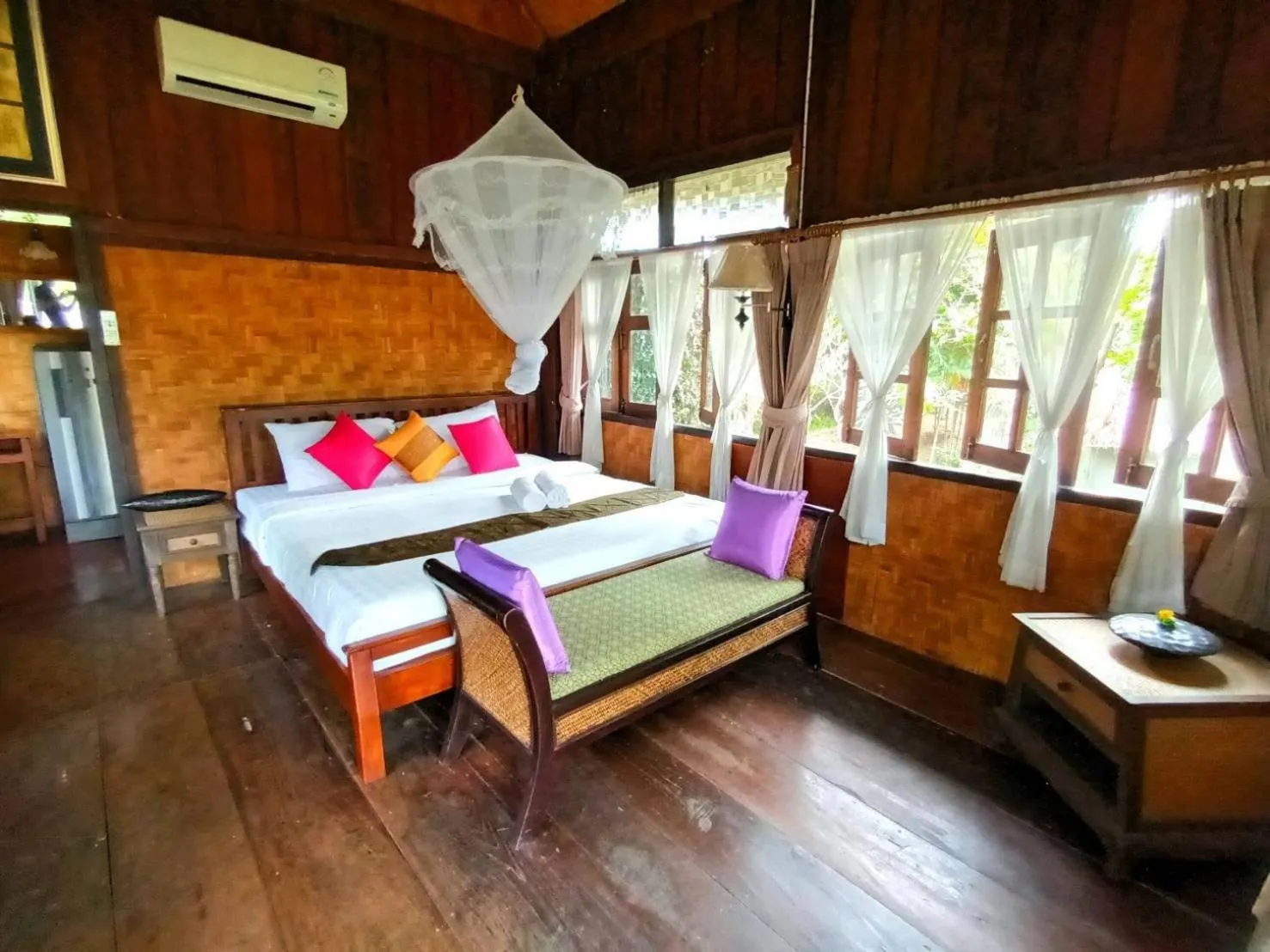 Bed in Vimarnkiri Resort