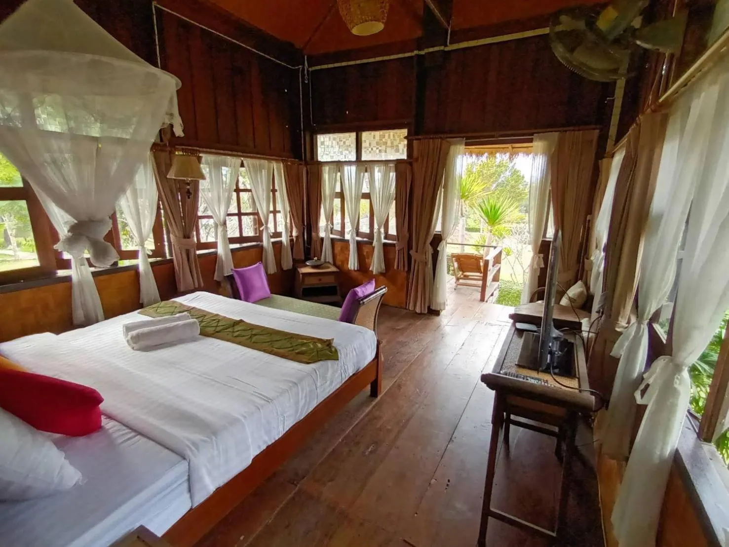 Bed in Vimarnkiri Resort