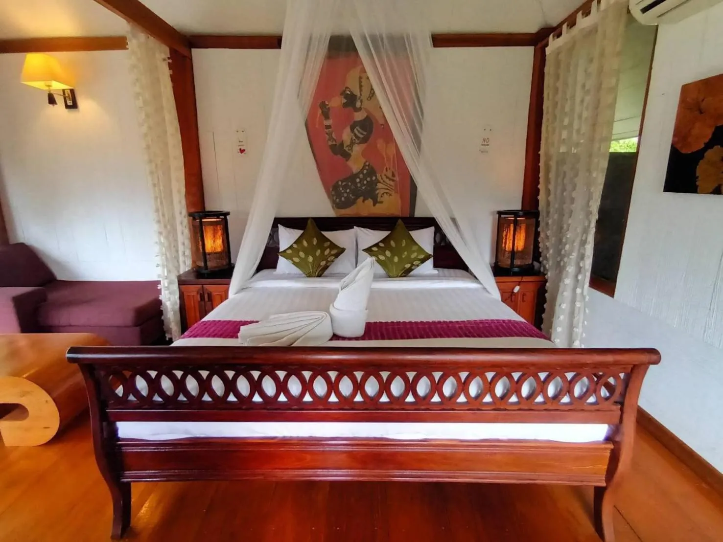 Bed in Vimarnkiri Resort