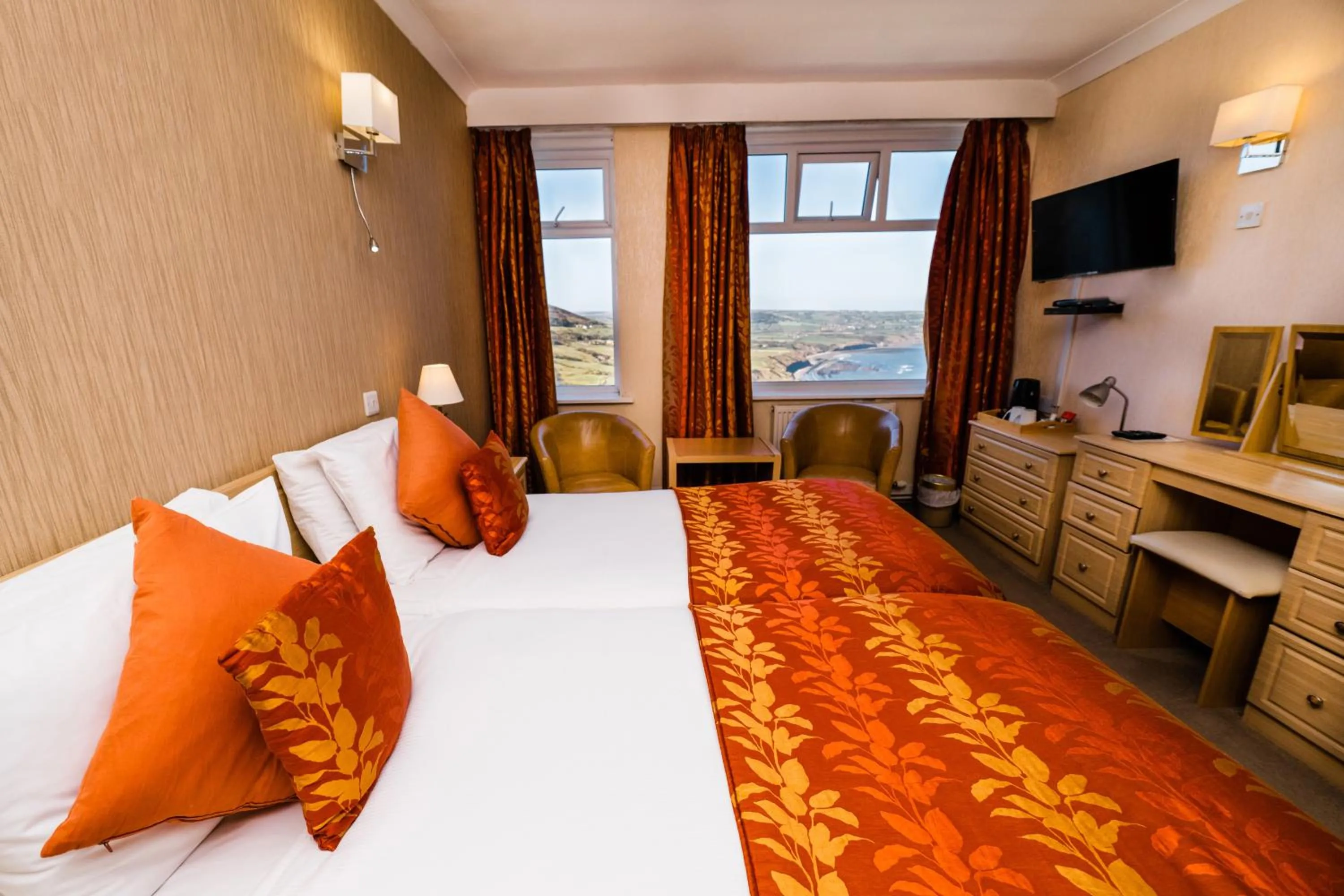 Bed in Raven Hall Hotel