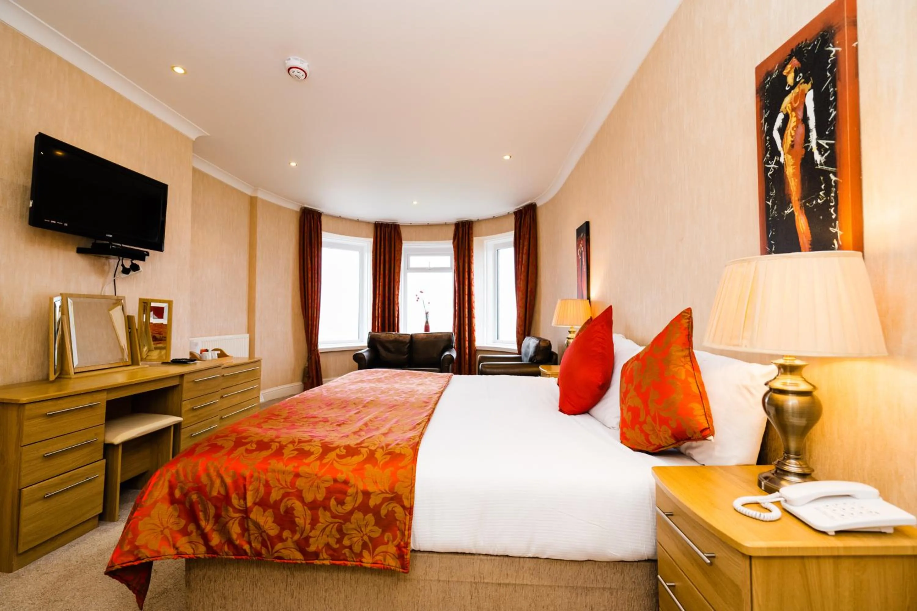 Bed in Raven Hall Hotel