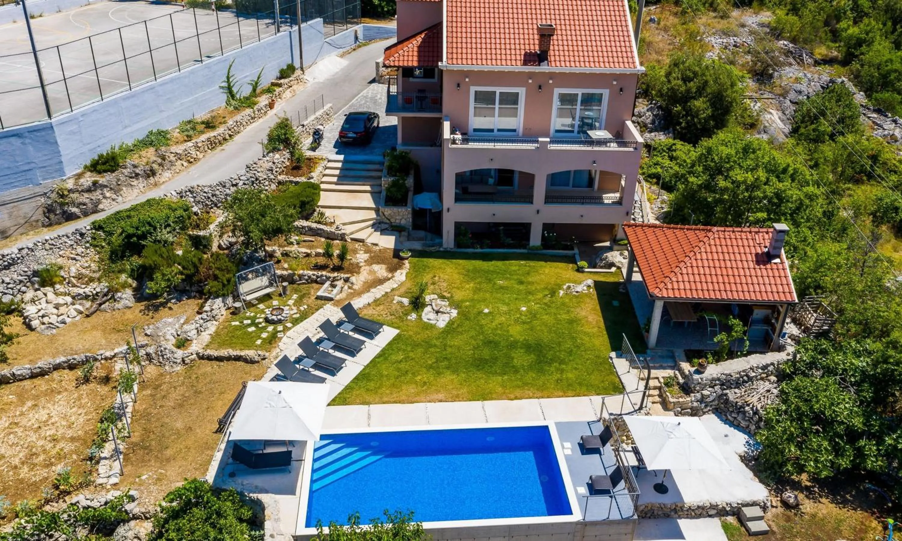 Bird's eye view in Villa Majkovica