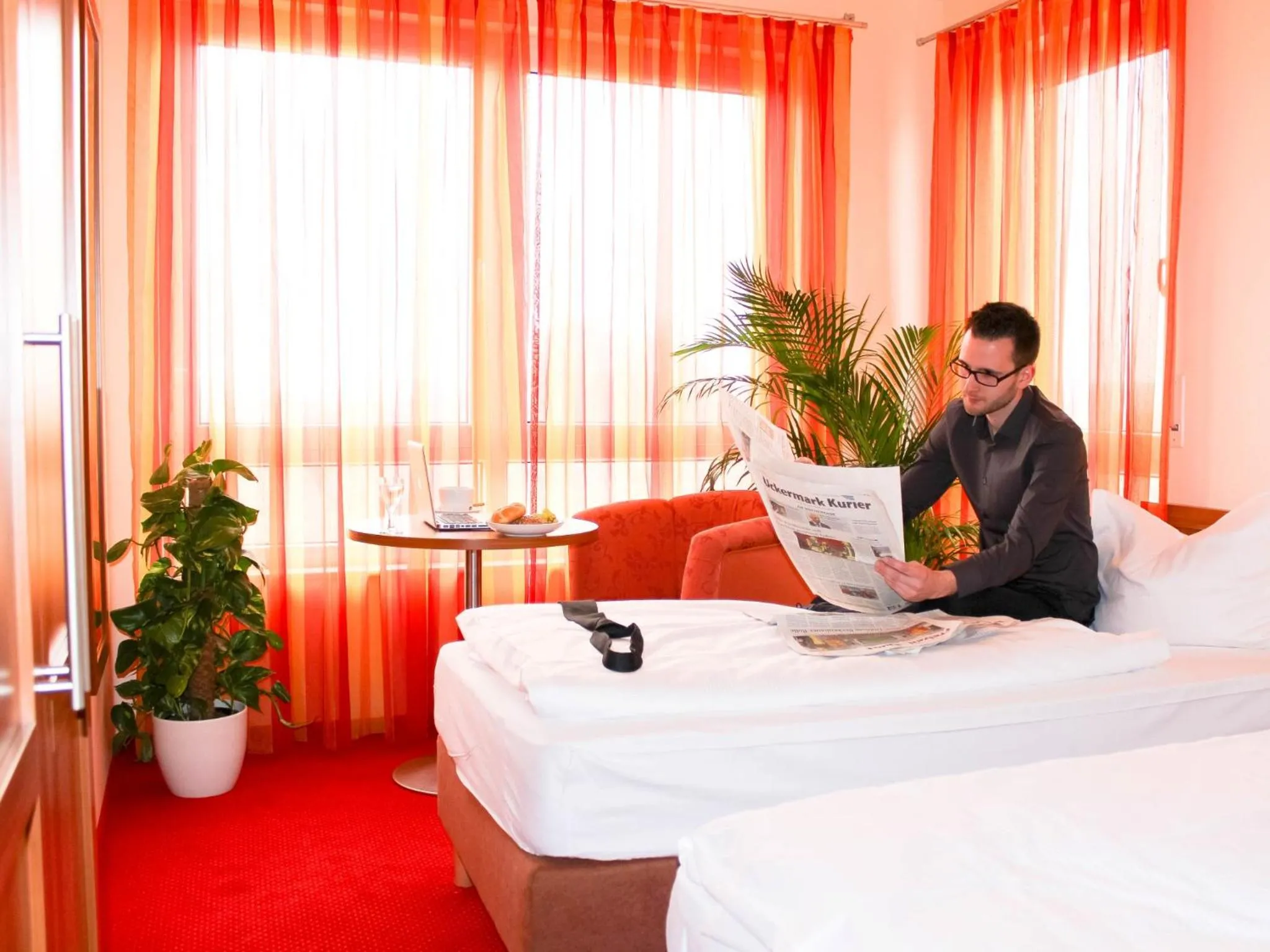 Bedroom, Bed in Ferienpark Templin direkt neben der Naturtherme