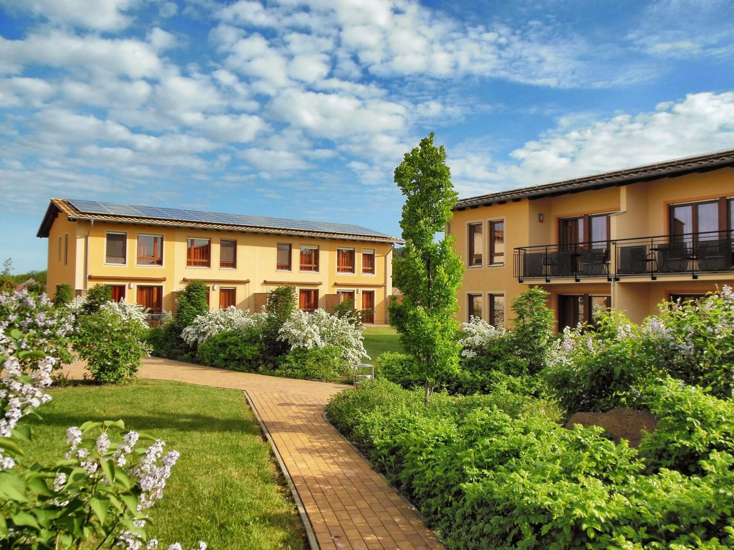Facade/entrance in Ferienpark Templin direkt neben der Naturtherme