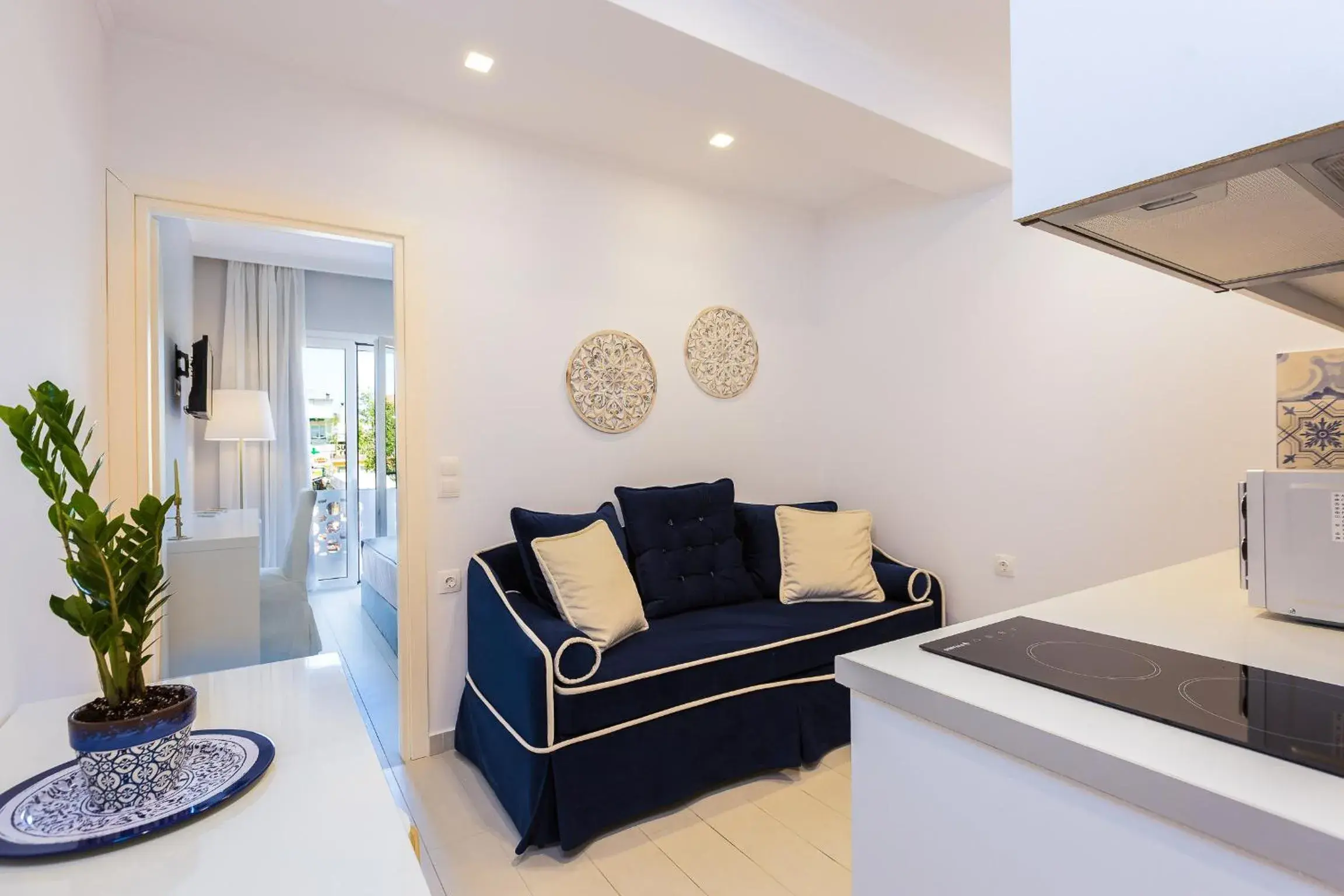 Living room in Georgioupolis Plaza Suites Living room in Georgioupolis Plaza Suites