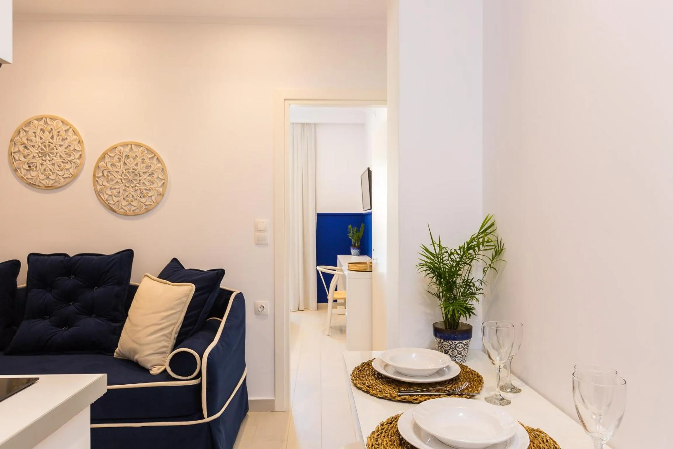 Seating area in Georgioupolis Plaza Suites