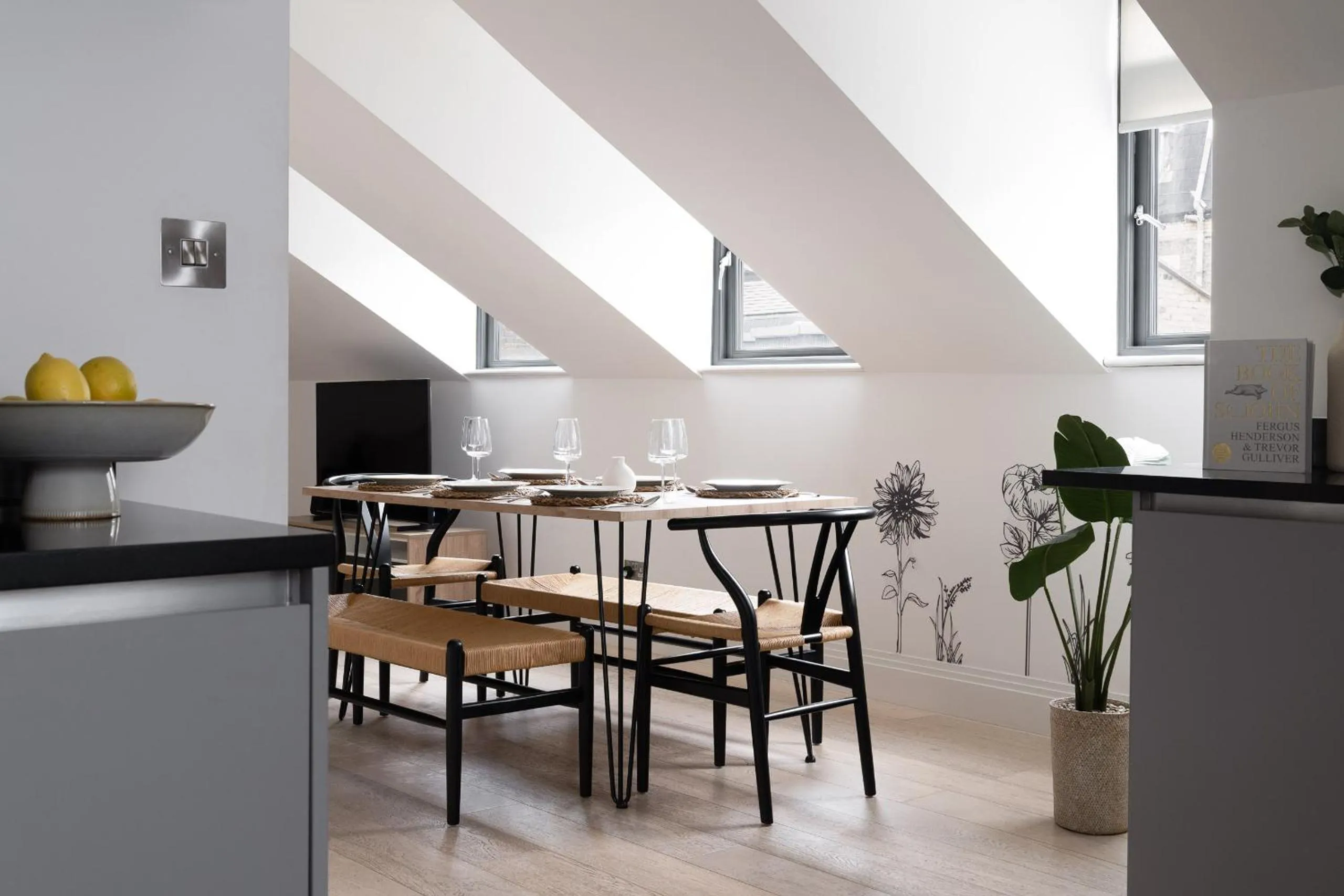 Seating area in Oxford Circus Apartments by Calton Living
