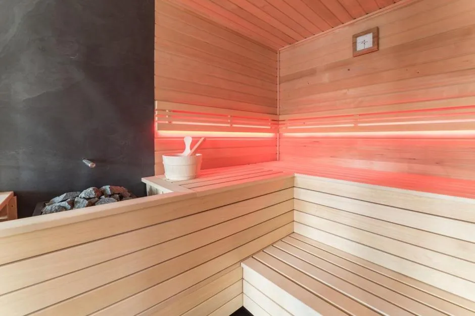 Sauna in Logis Hostellerie des Clos et restaurant Bistrot des grands crus et Maison de la tour Chablis