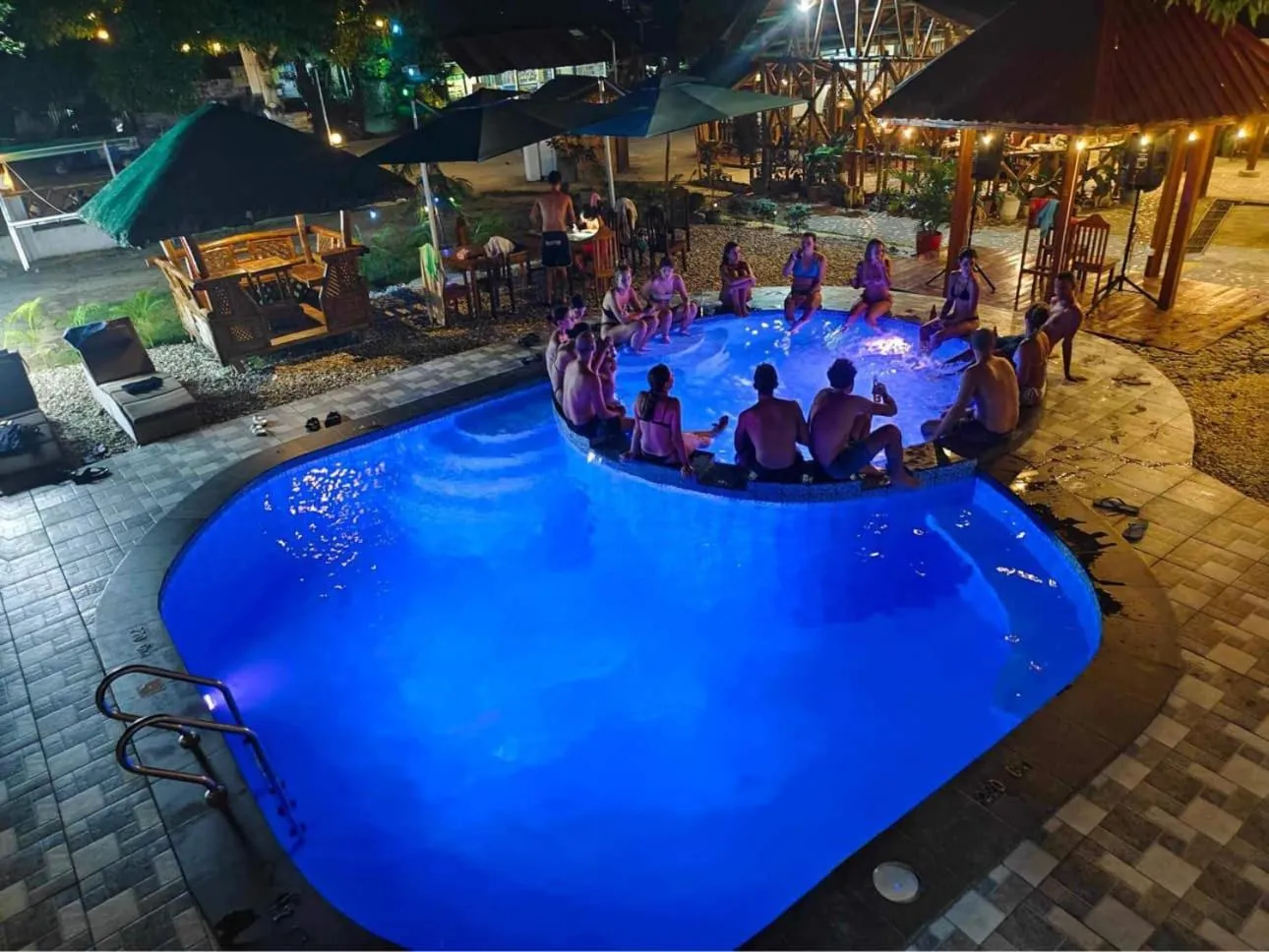 Pool view in Hotel Oasis Port Barton