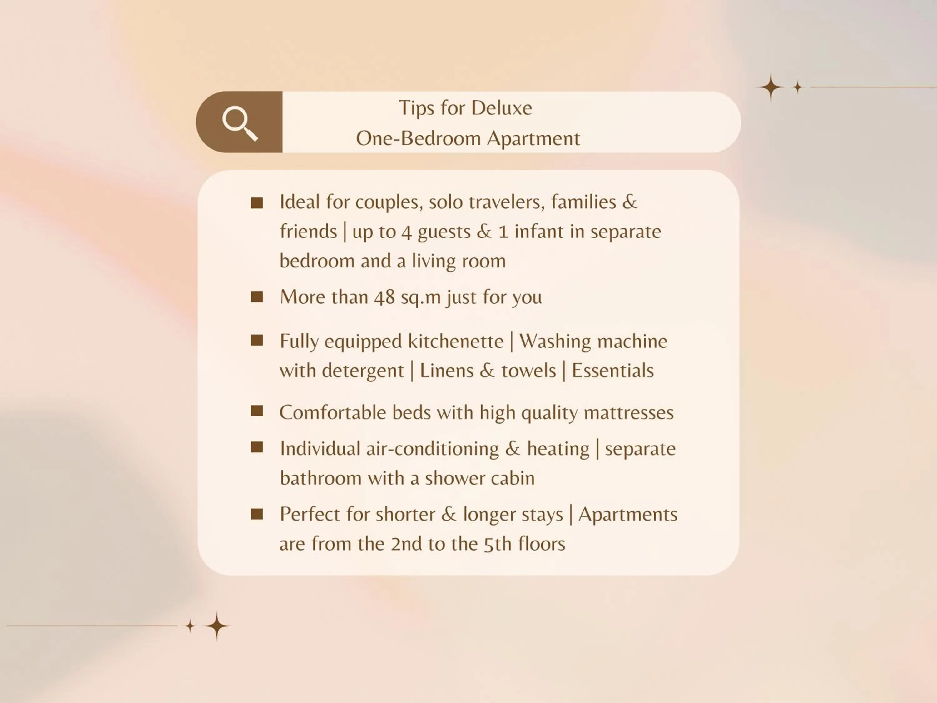 Text overlay in Louren Apartments