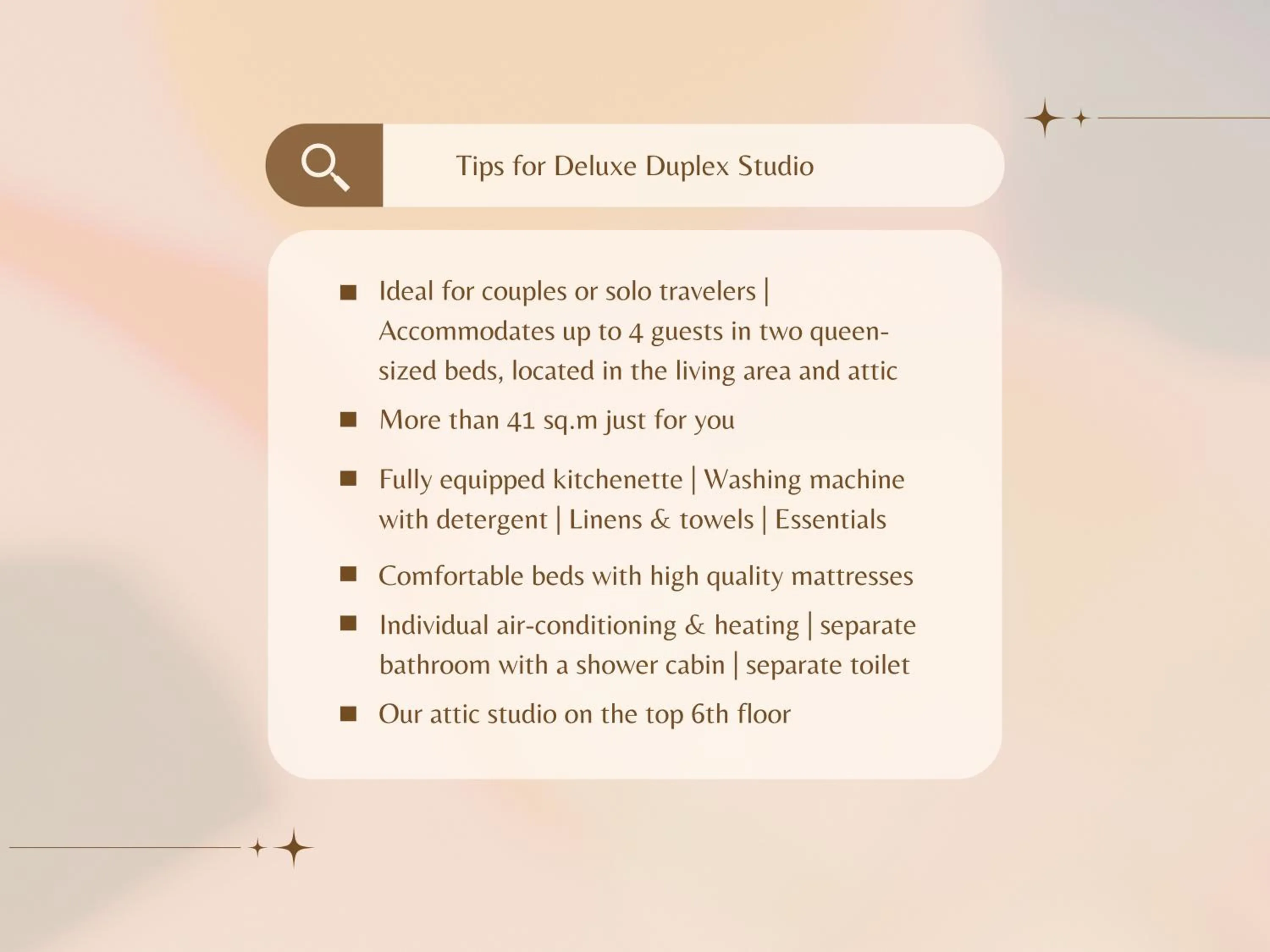 Text overlay in Louren Apartments