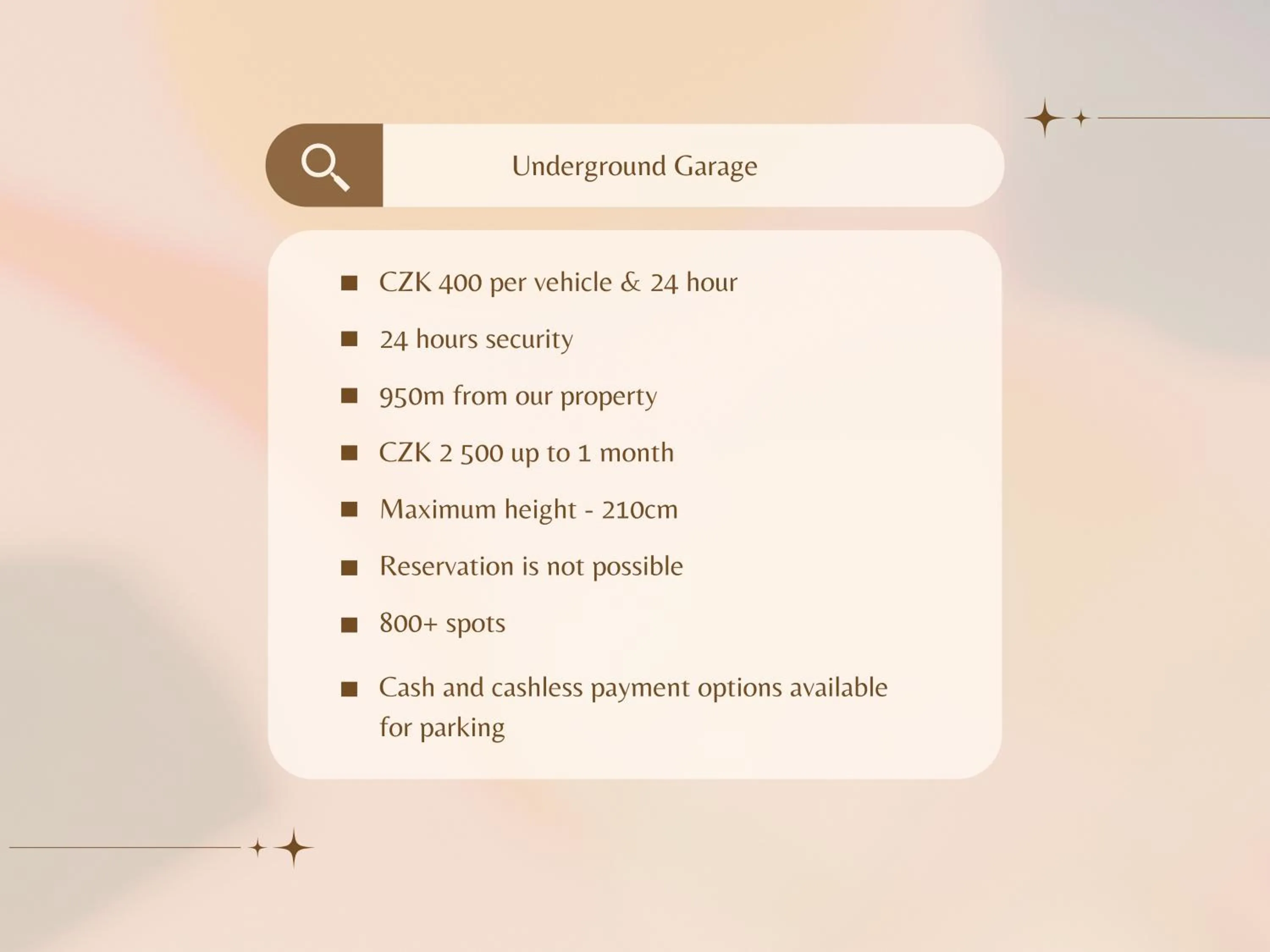 Parking in Louren Apartments