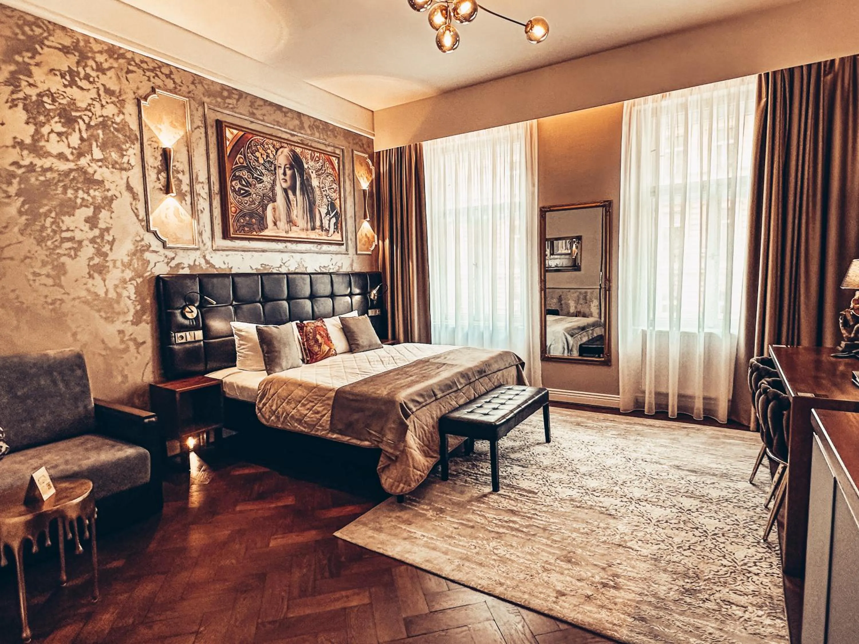 Bed in Alfons Boutique Hotel