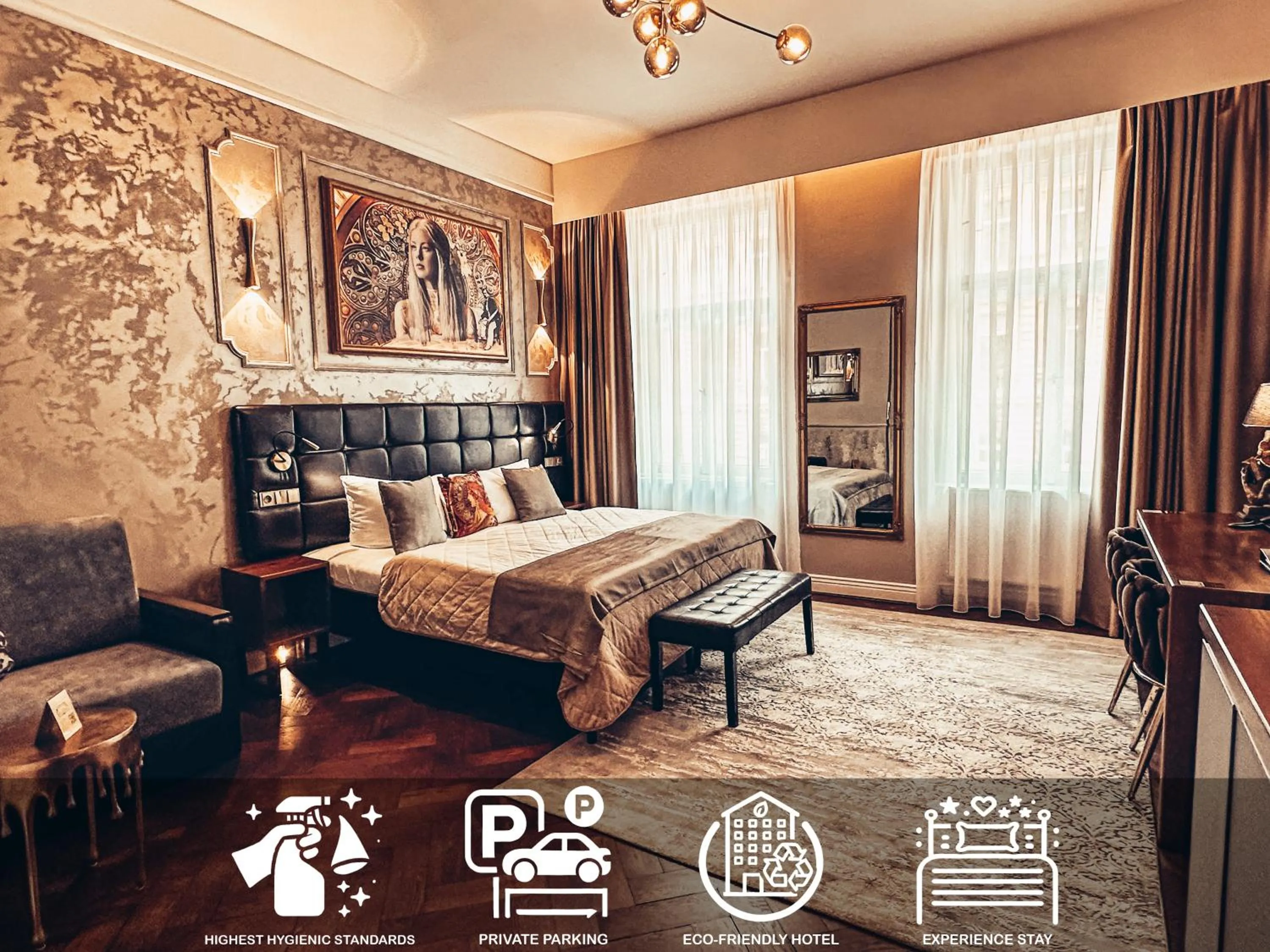 Property logo or sign, Bed in Alfons Boutique Hotel