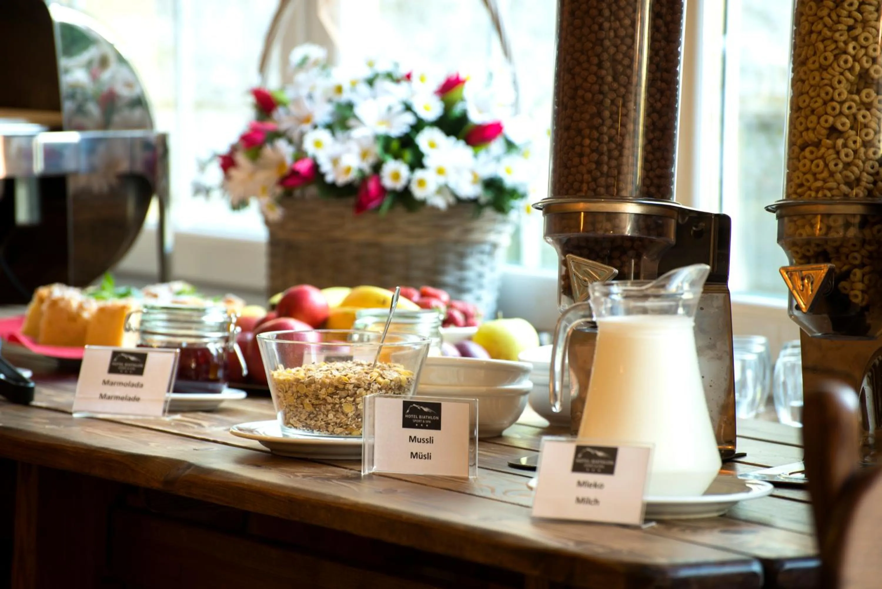 Buffet breakfast in Hotel Biathlon Sport & Spa