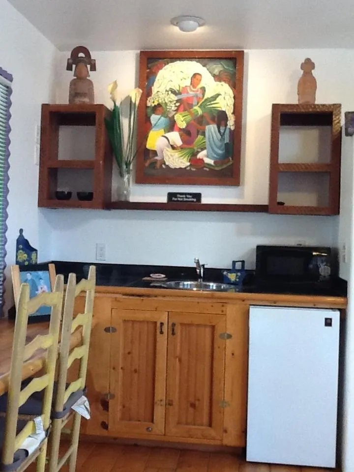 Kitchen or kitchenette in Les Artistes Inn