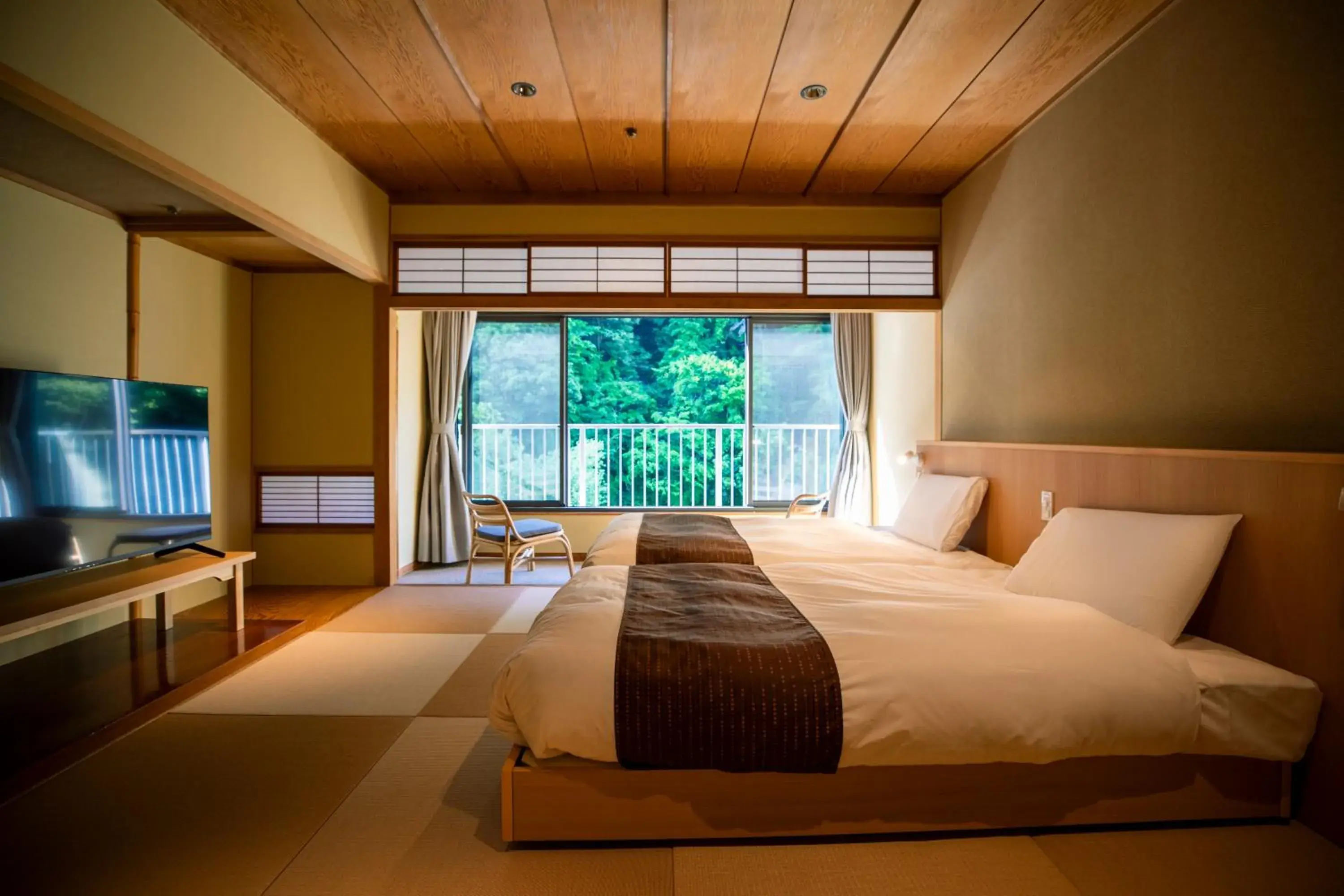 Photo of the whole room, Bed in Hakone Pax Yoshino Photo of the whole room, Bed in Hakone Pax Yoshino