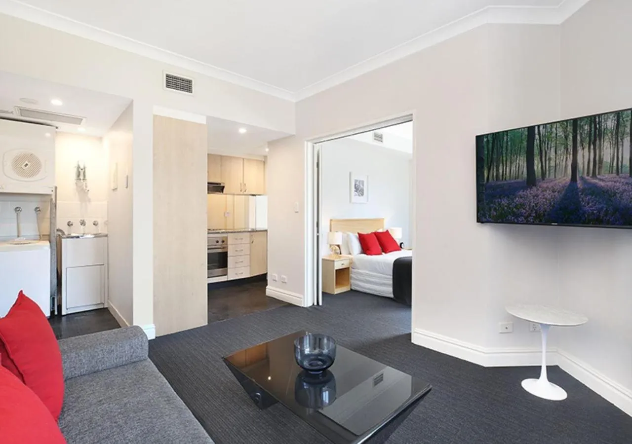 Living room in Sydney Airport Suites