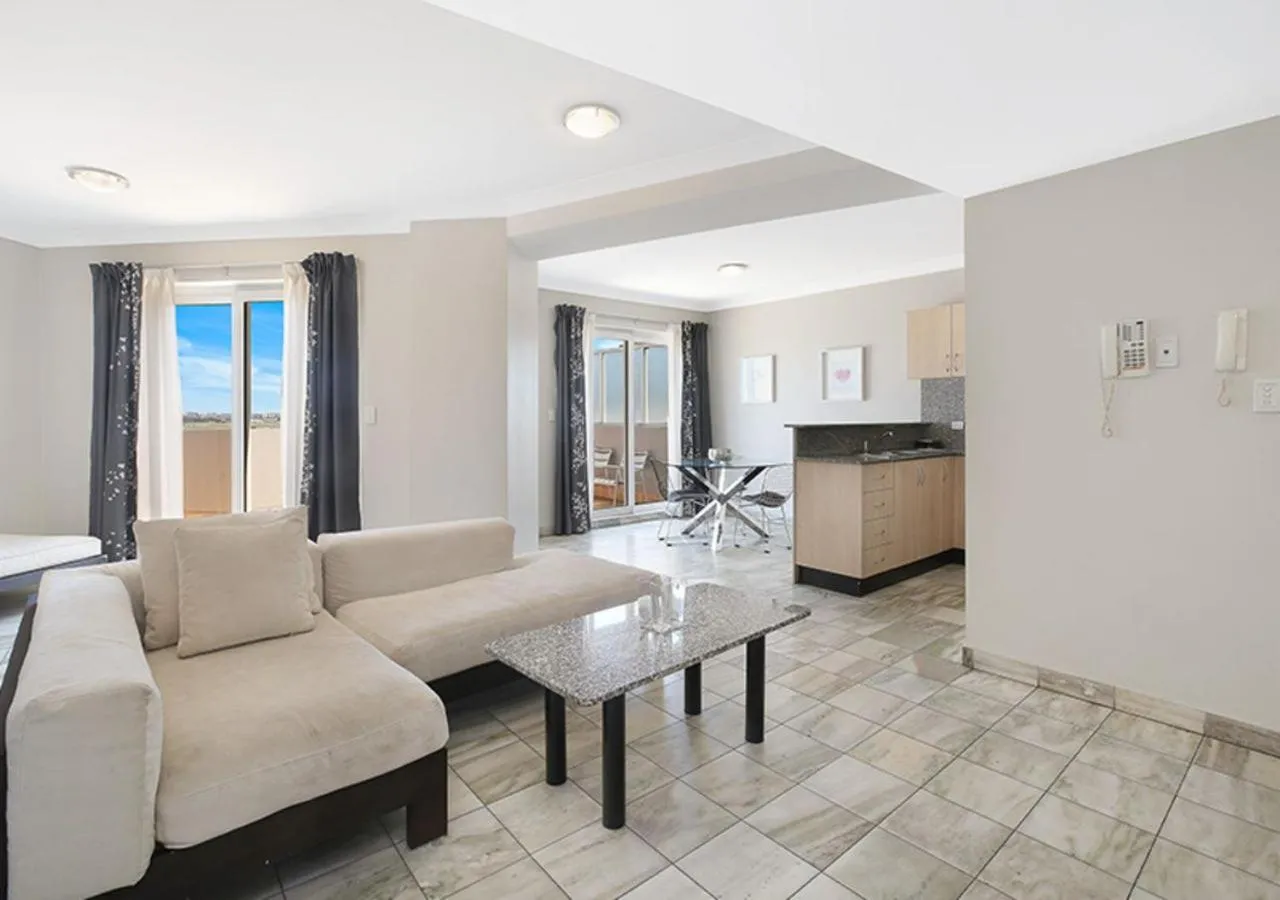 Living room in Sydney Airport Suites